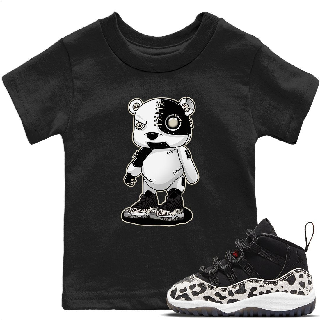 Cyborg Bear Kids Tops - Air Jordan 11 Animal Instinct