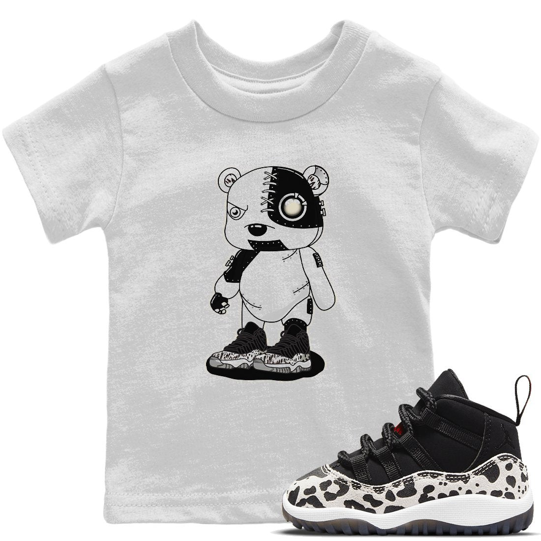 Cyborg Bear Kids Tops - Air Jordan 11 Animal Instinct