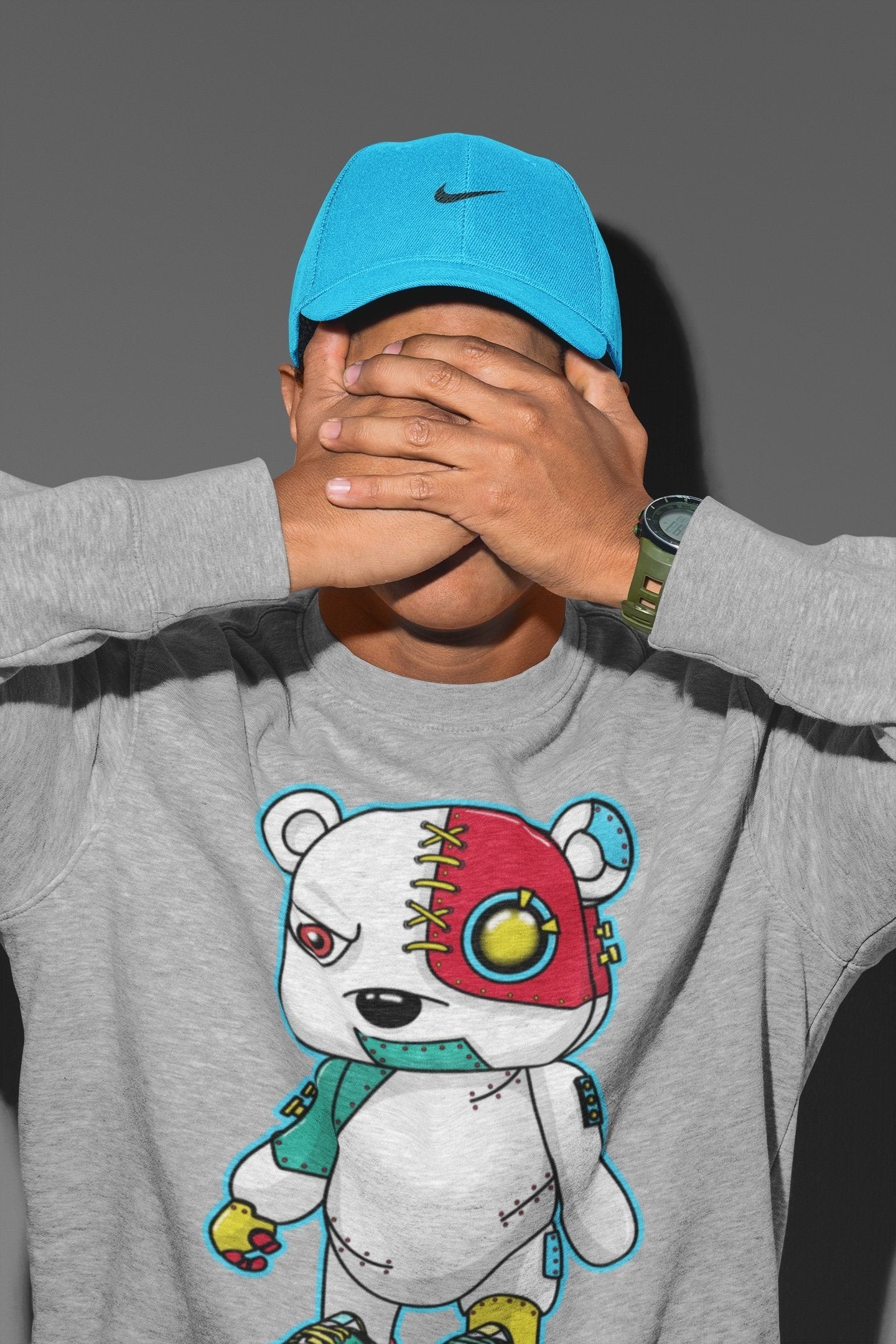 Cyborg Bear Unisex Tops - Dunk Free 99 White