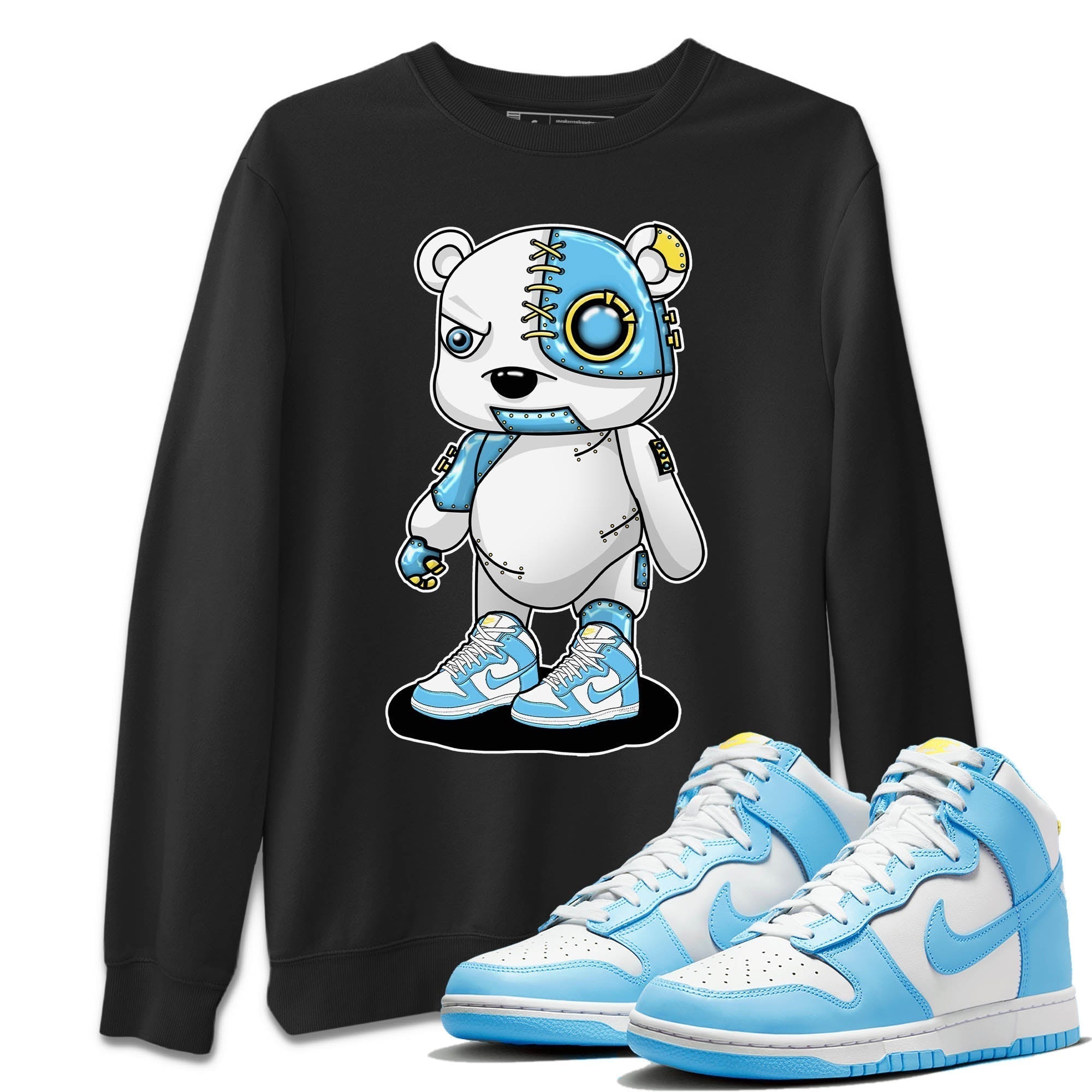 Cyborg Bear Unisex Tops - Dunk Blue Chill