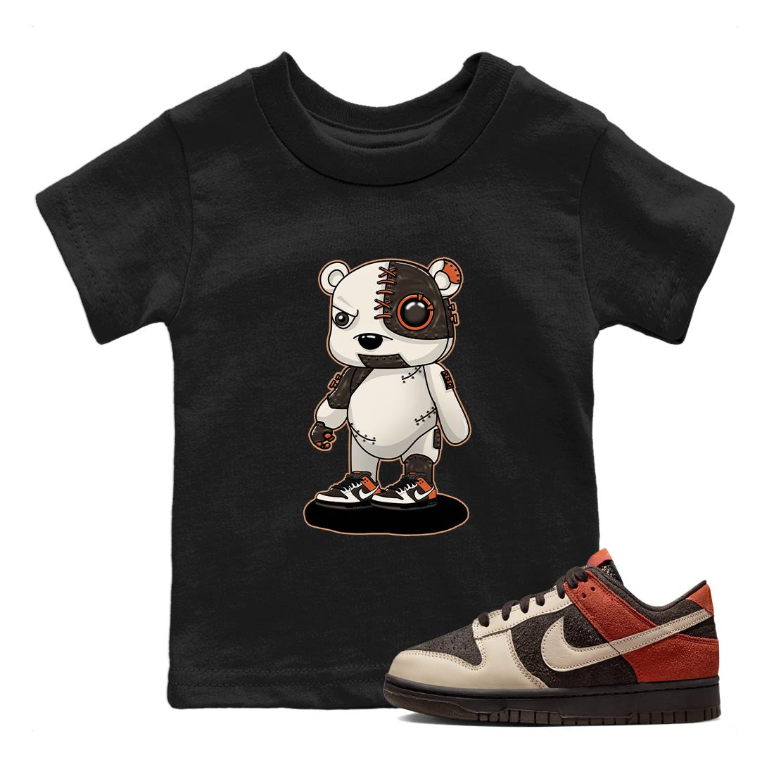 Cyborg Bear snkmatch Tee Kids - Dunk Red Panda