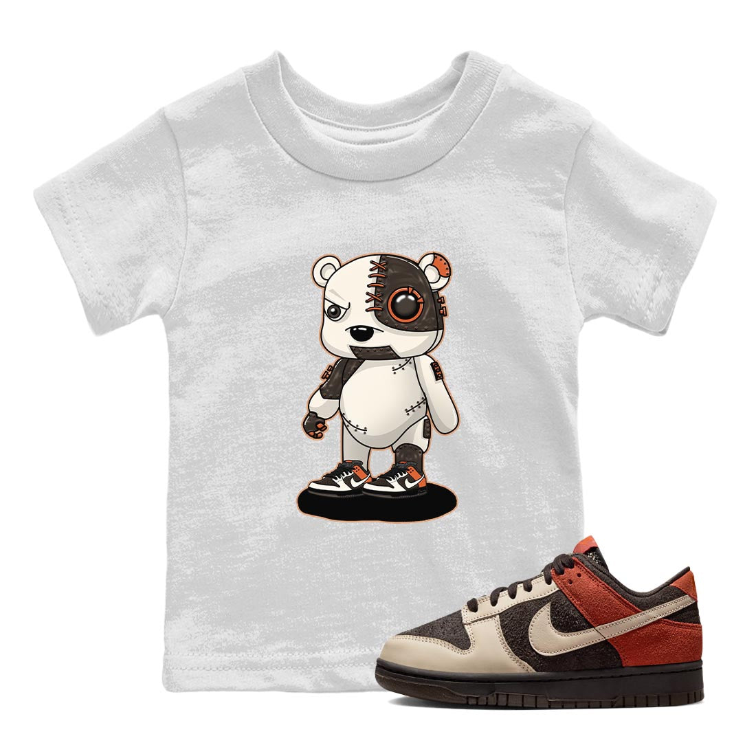 Cyborg Bear snkmatch Tee Kids - Dunk Red Panda