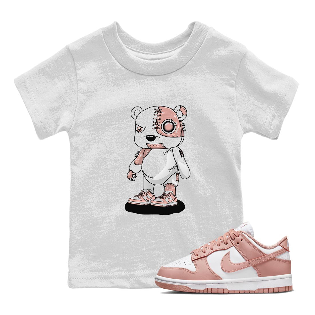 Cyborg Bear snkmatch Tee Kids - Dunk Rose Whisper
