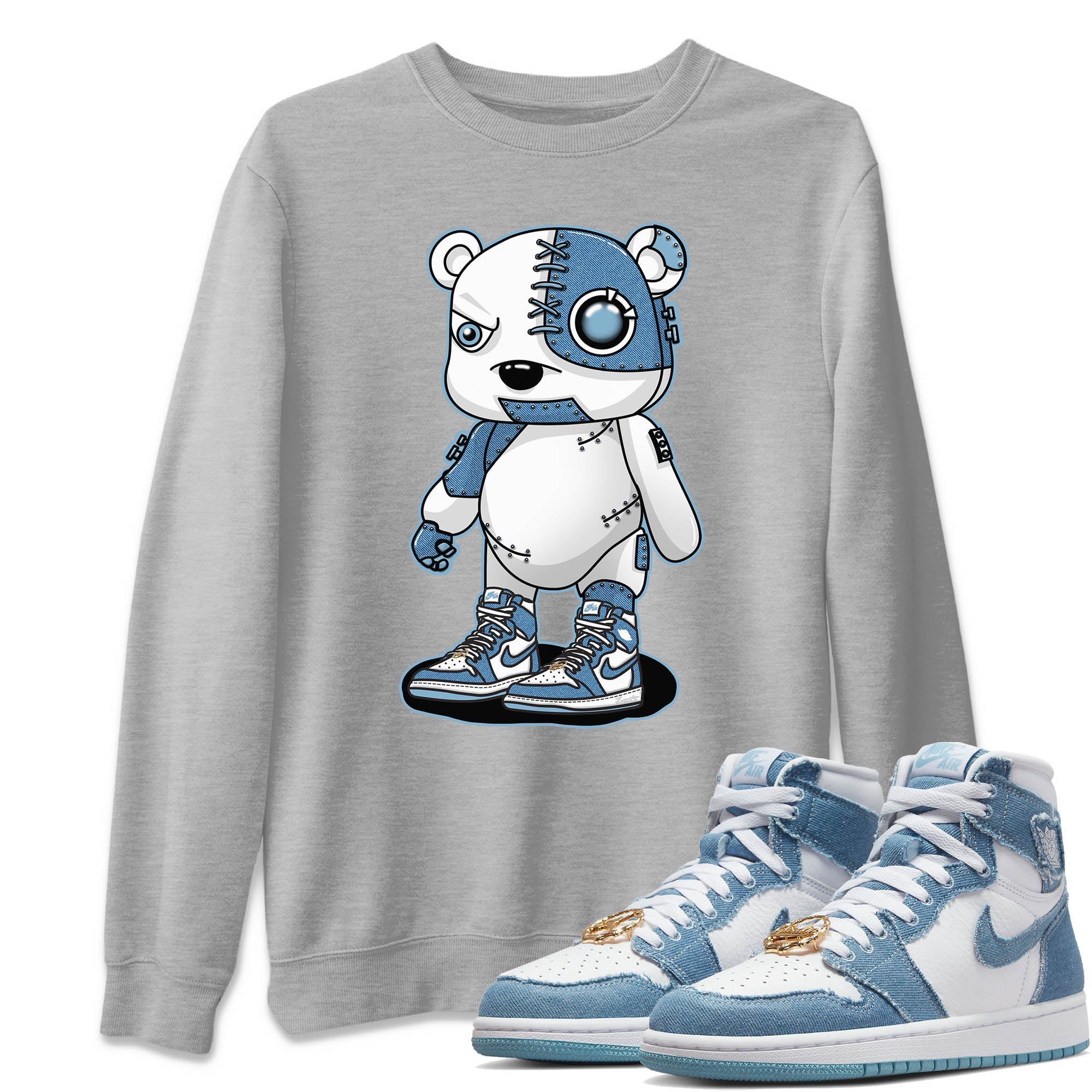 Cyborg Bear Unisex Tops - Air Jordan 1 Denim