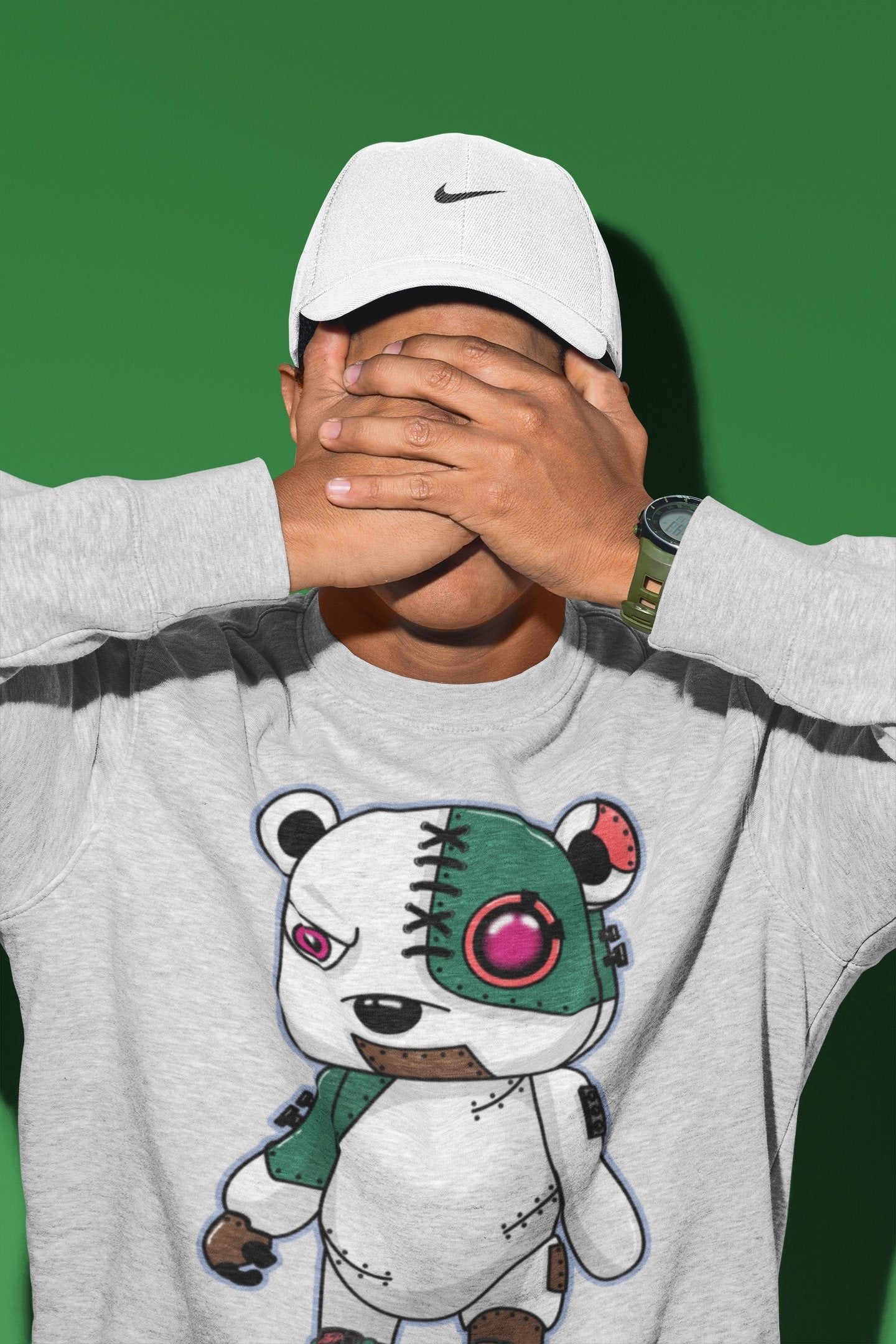 Cyborg Bear Unisex Tops - Air Jordan 1 Hand Crafted