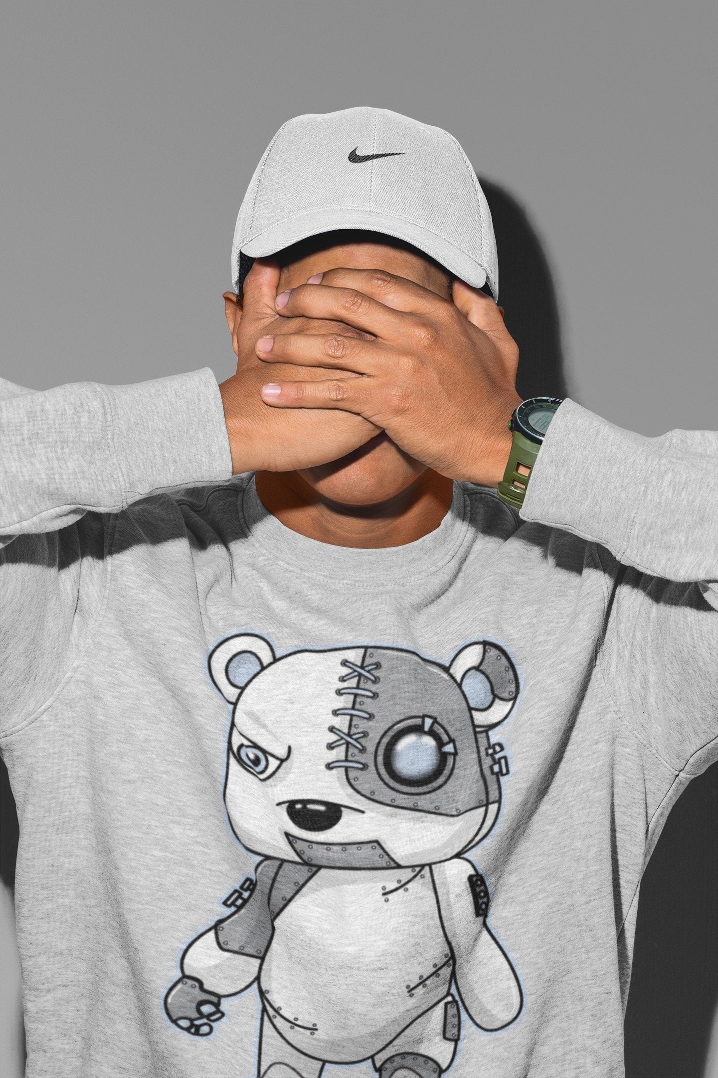 Cyborg Bear Unisex Tops - Air Jordan 11 Cool Grey
