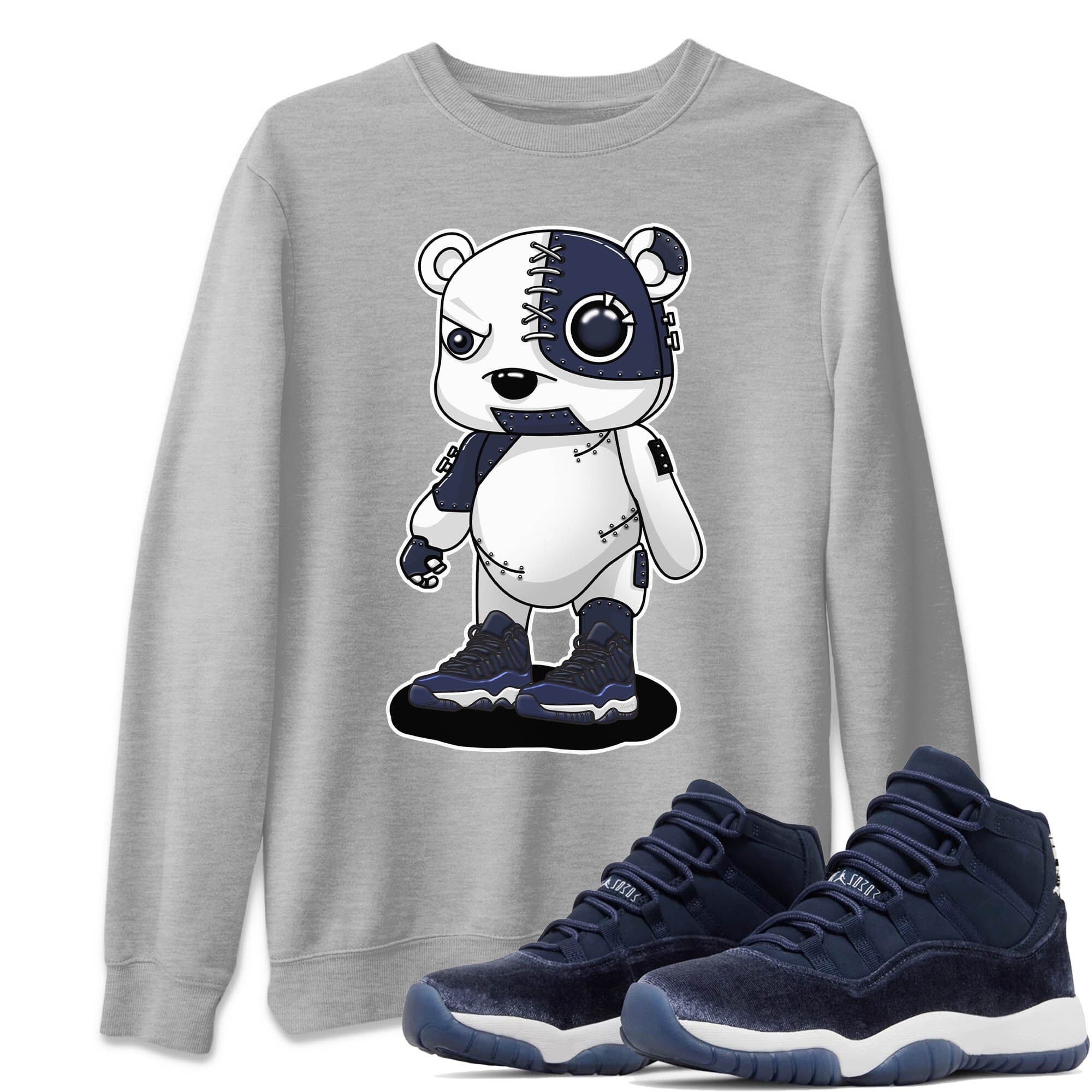 Cyborg Bear Unisex Tops - Air Jordan 11 Midnight Navy