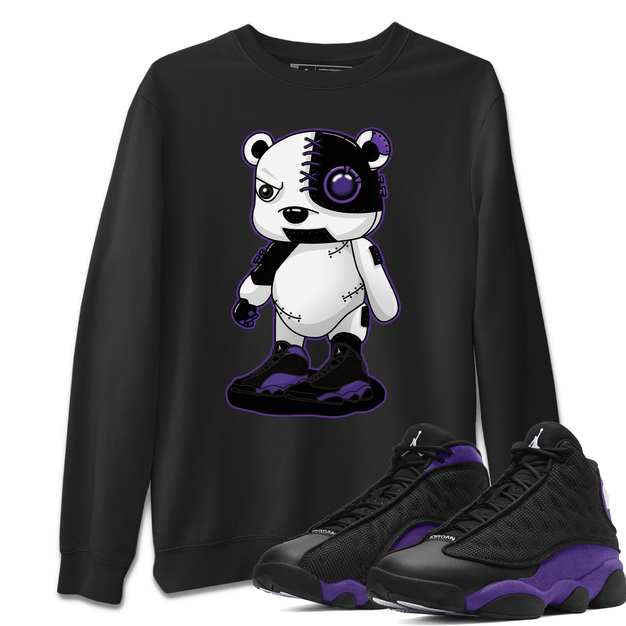 Cyborg Bear Unisex Tops - Air Jordan 13 Court Purple