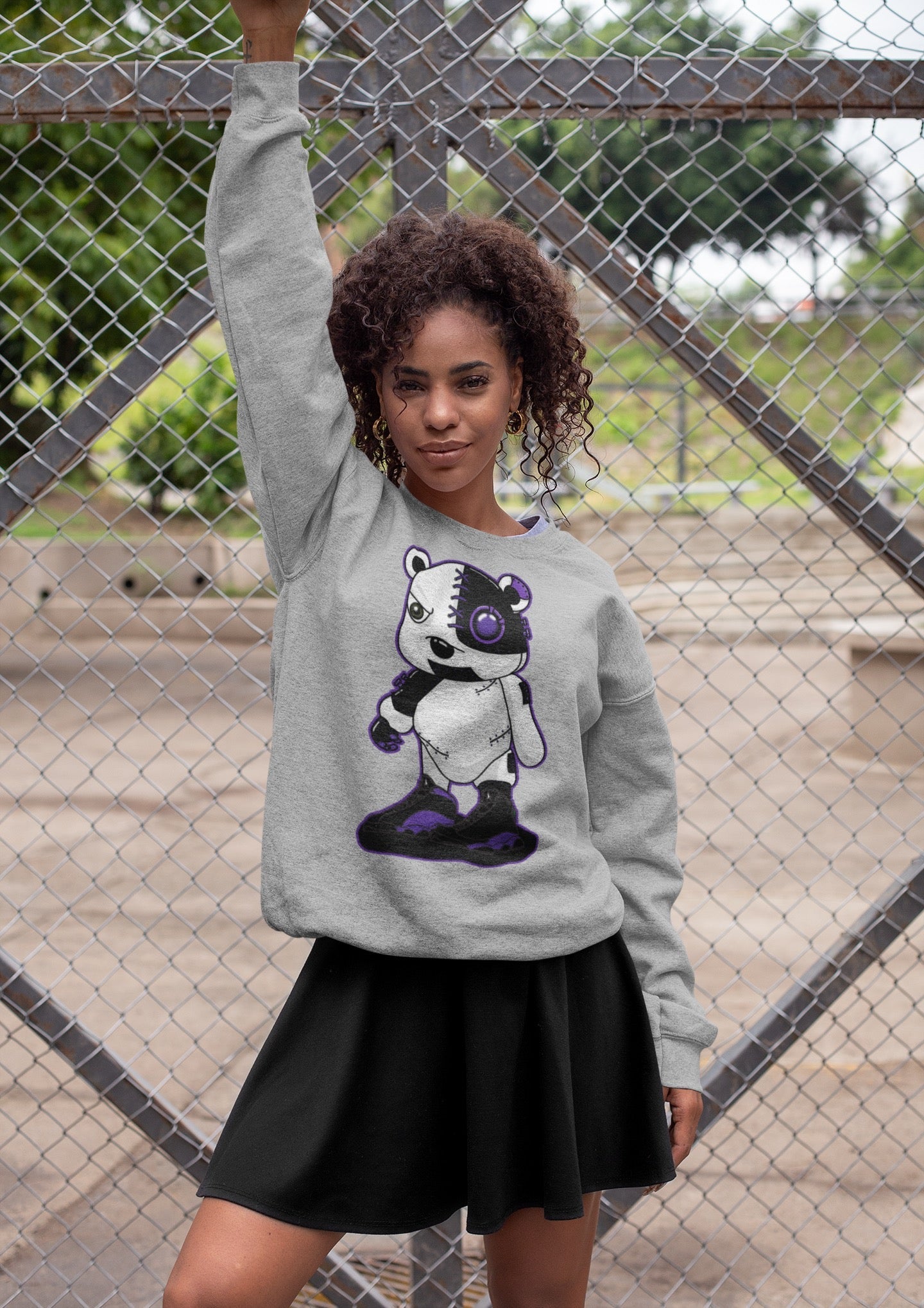 Cyborg Bear Unisex Tops - Air Jordan 13 Court Purple