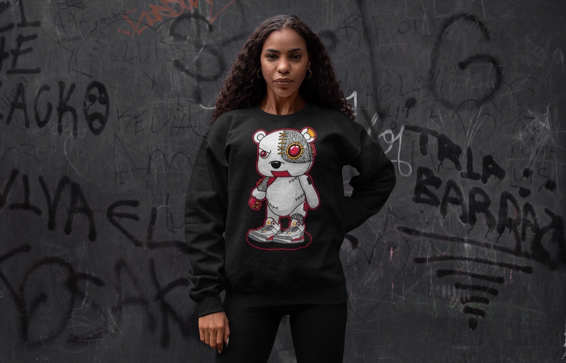 Cyborg Bear Unisex Tops - Air Jordan 3 Cardinal