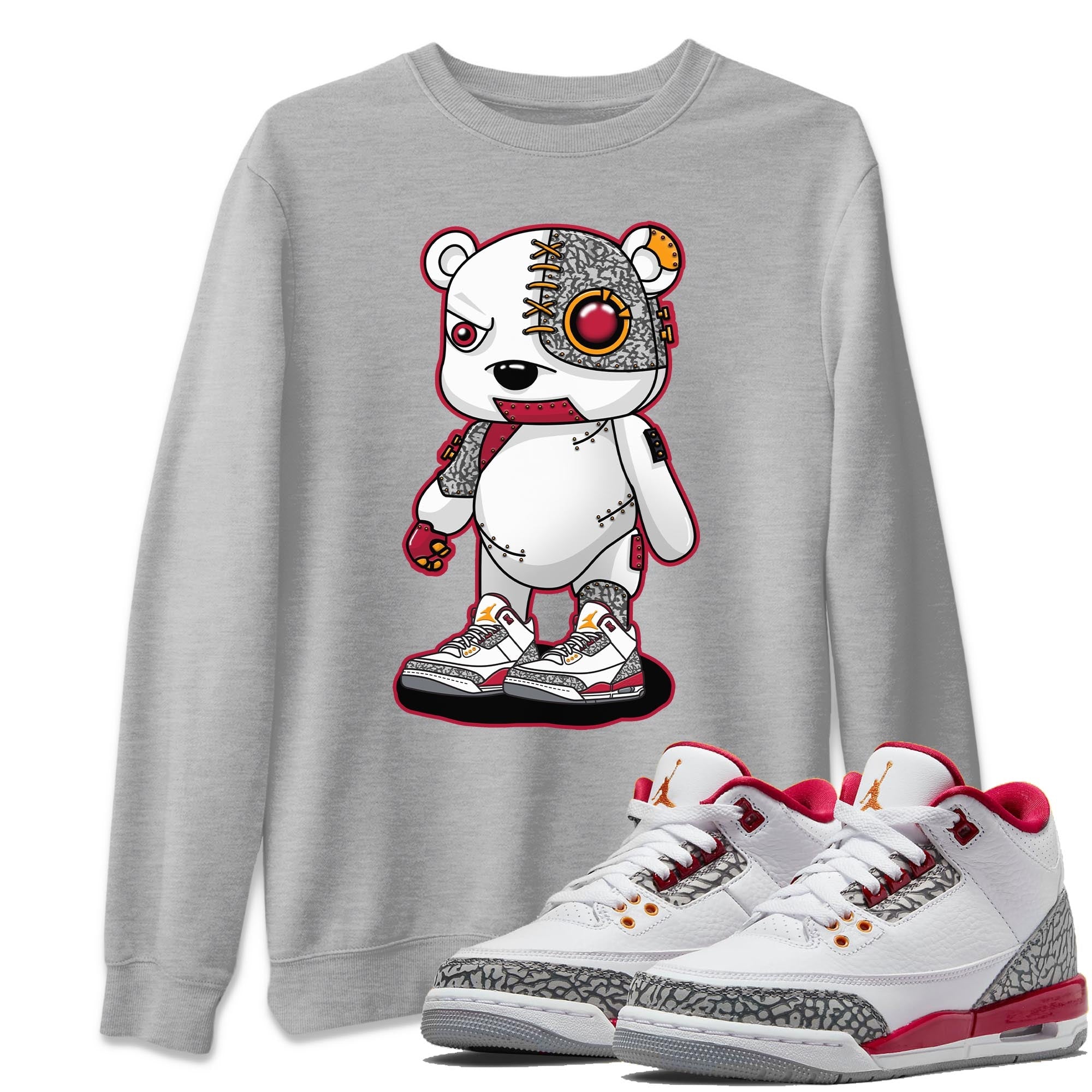 Cyborg Bear Unisex Tops - Air Jordan 3 Cardinal