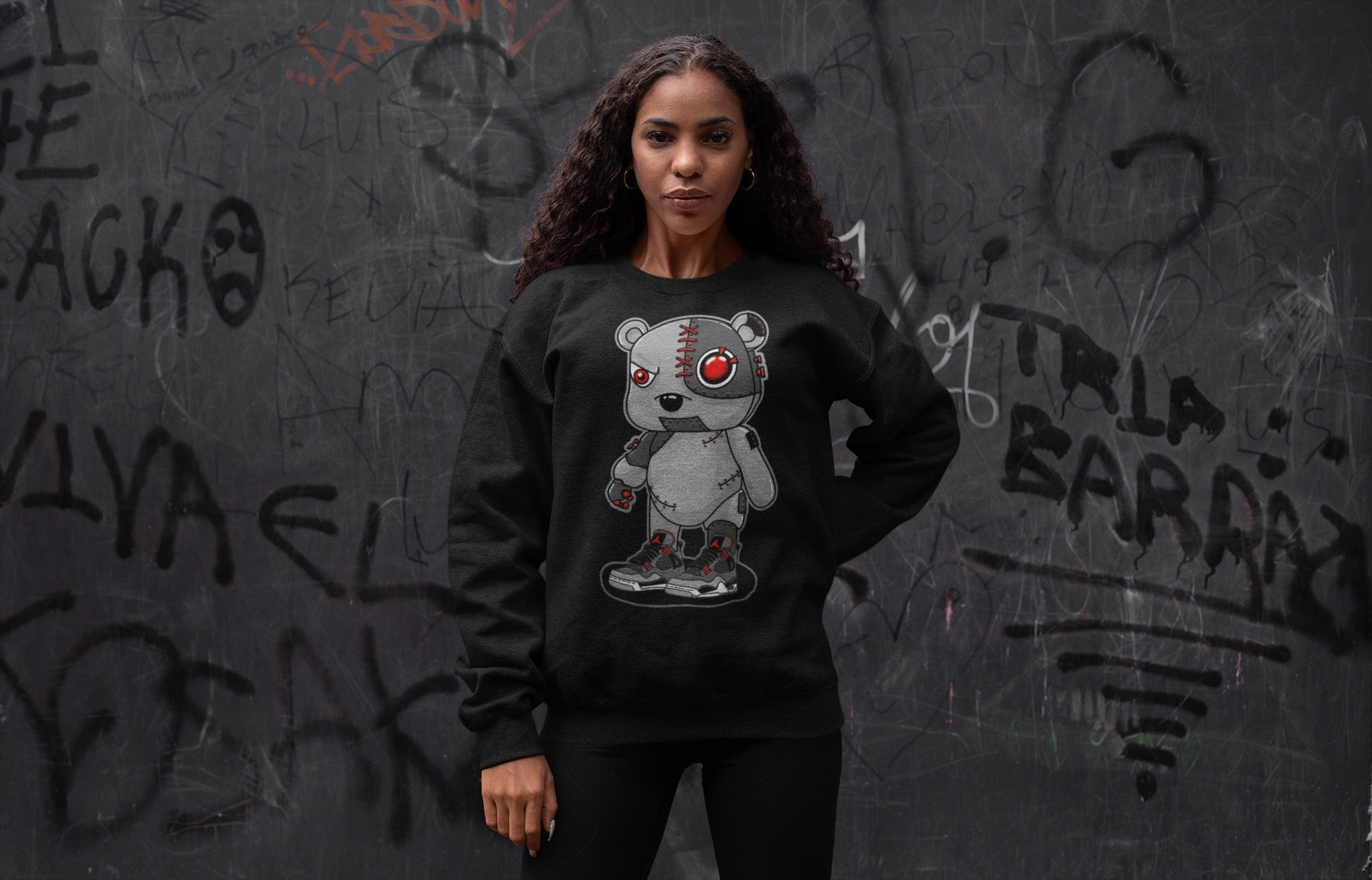 Cyborg Bear Unisex Tops - Air Jordan 4 Infrared