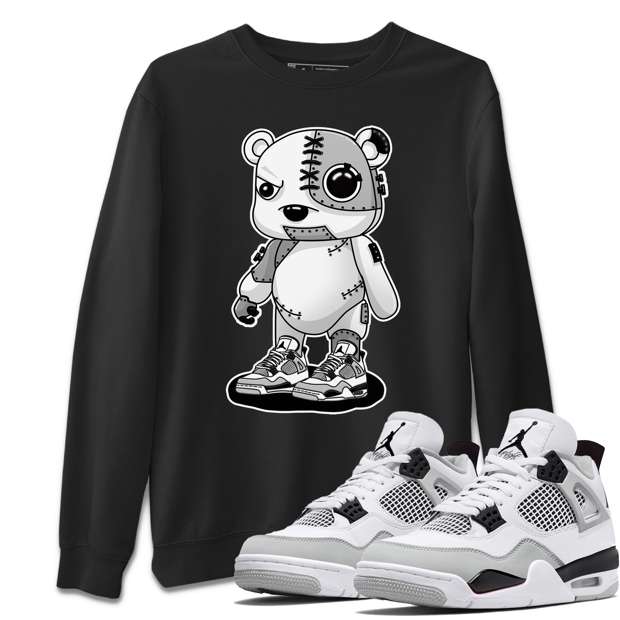 Cyborg Bear Unisex Tops - Air Jordan 4 Military Black
