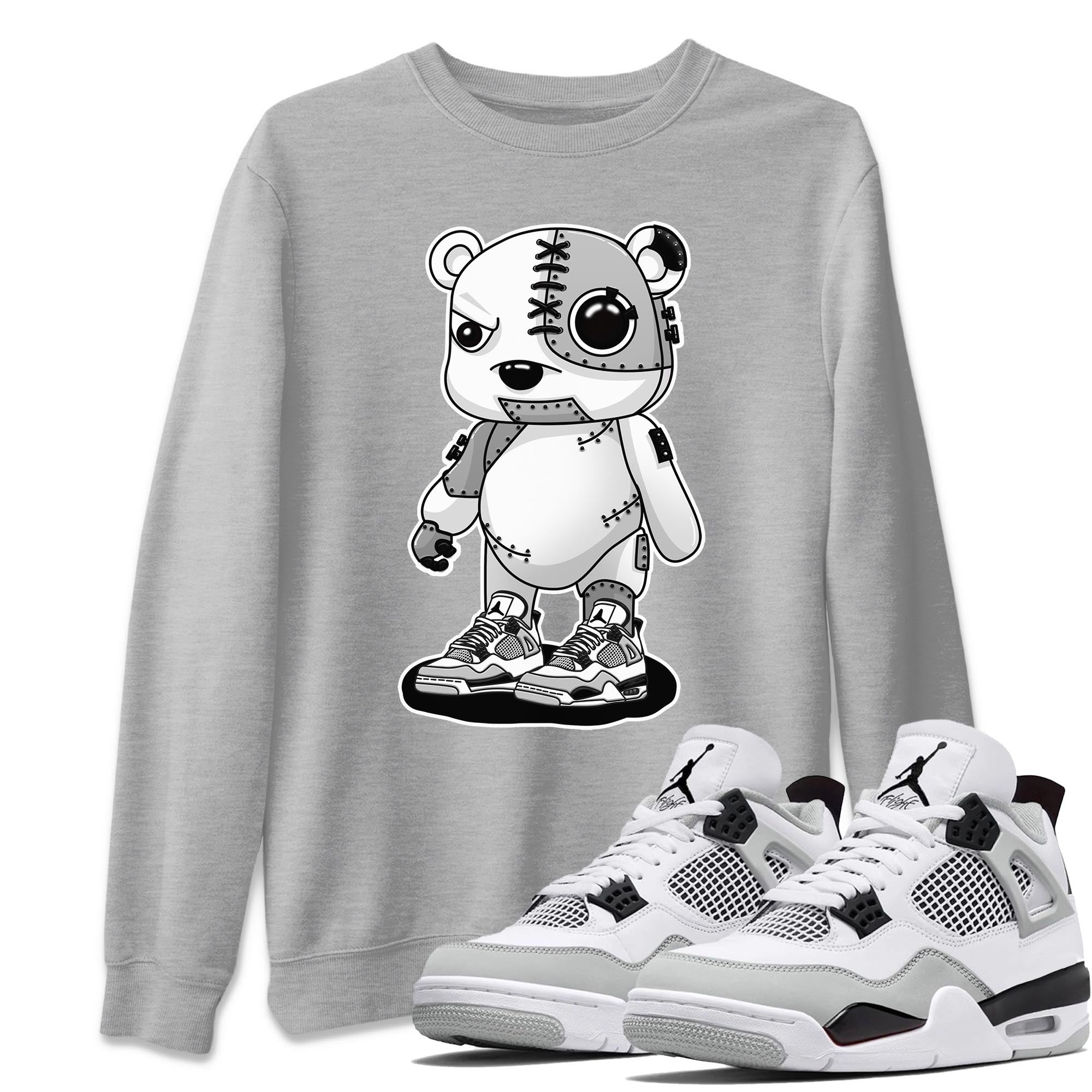 Cyborg Bear Unisex Tops - Air Jordan 4 Military Black