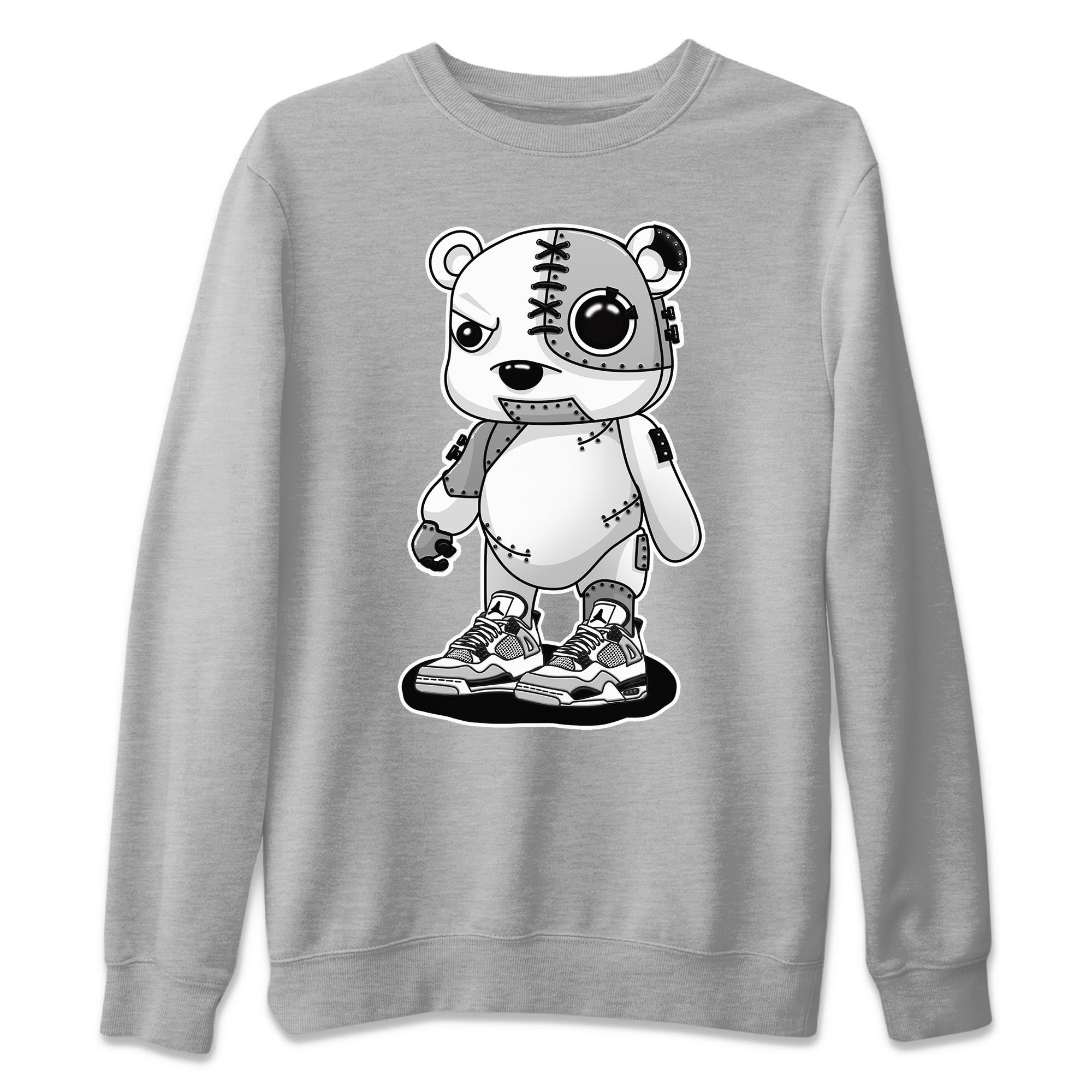 Cyborg Bear Unisex Tops - Air Jordan 4 Military Black