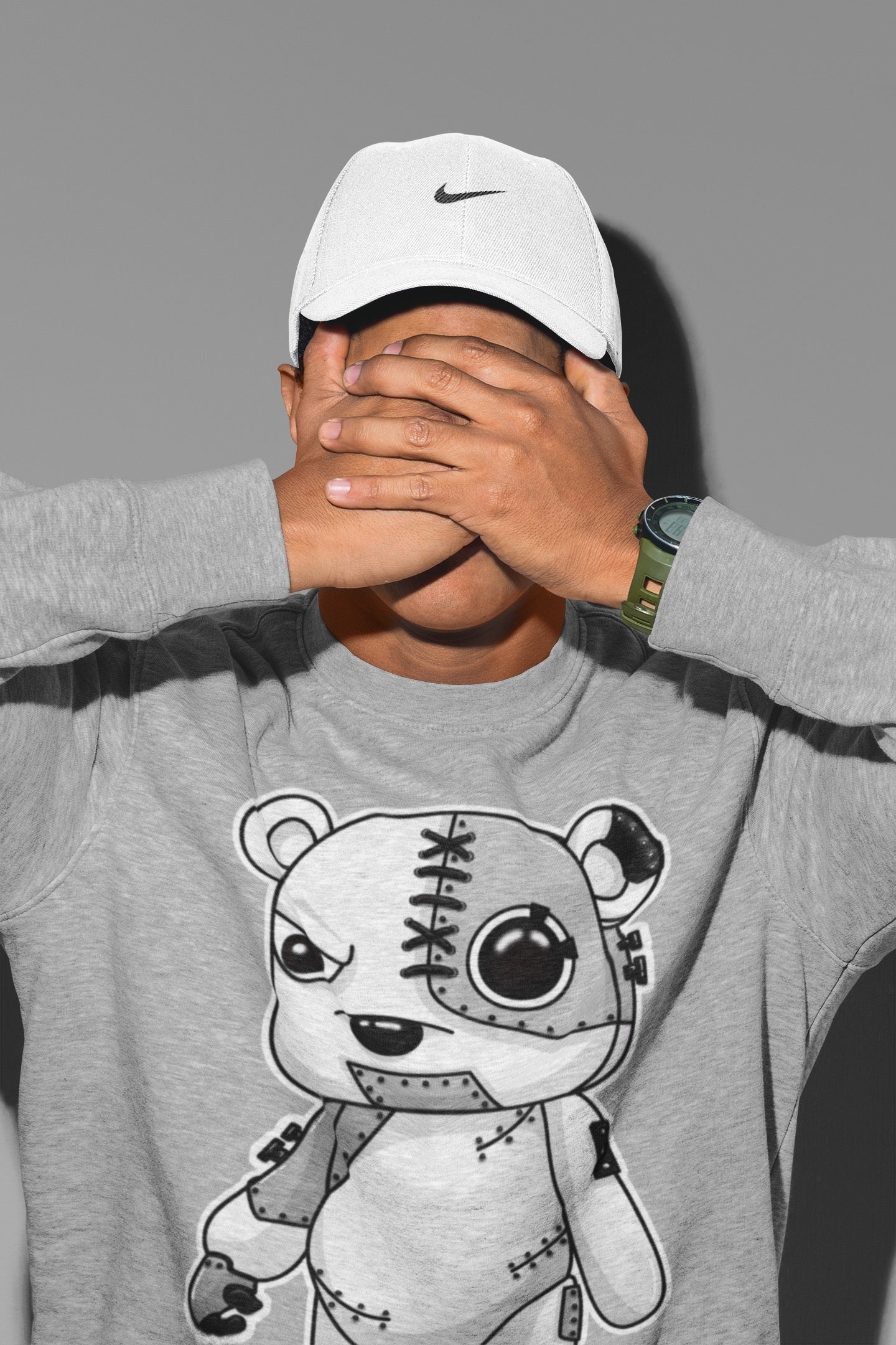 Cyborg Bear Unisex Tops - Air Jordan 4 Military Black