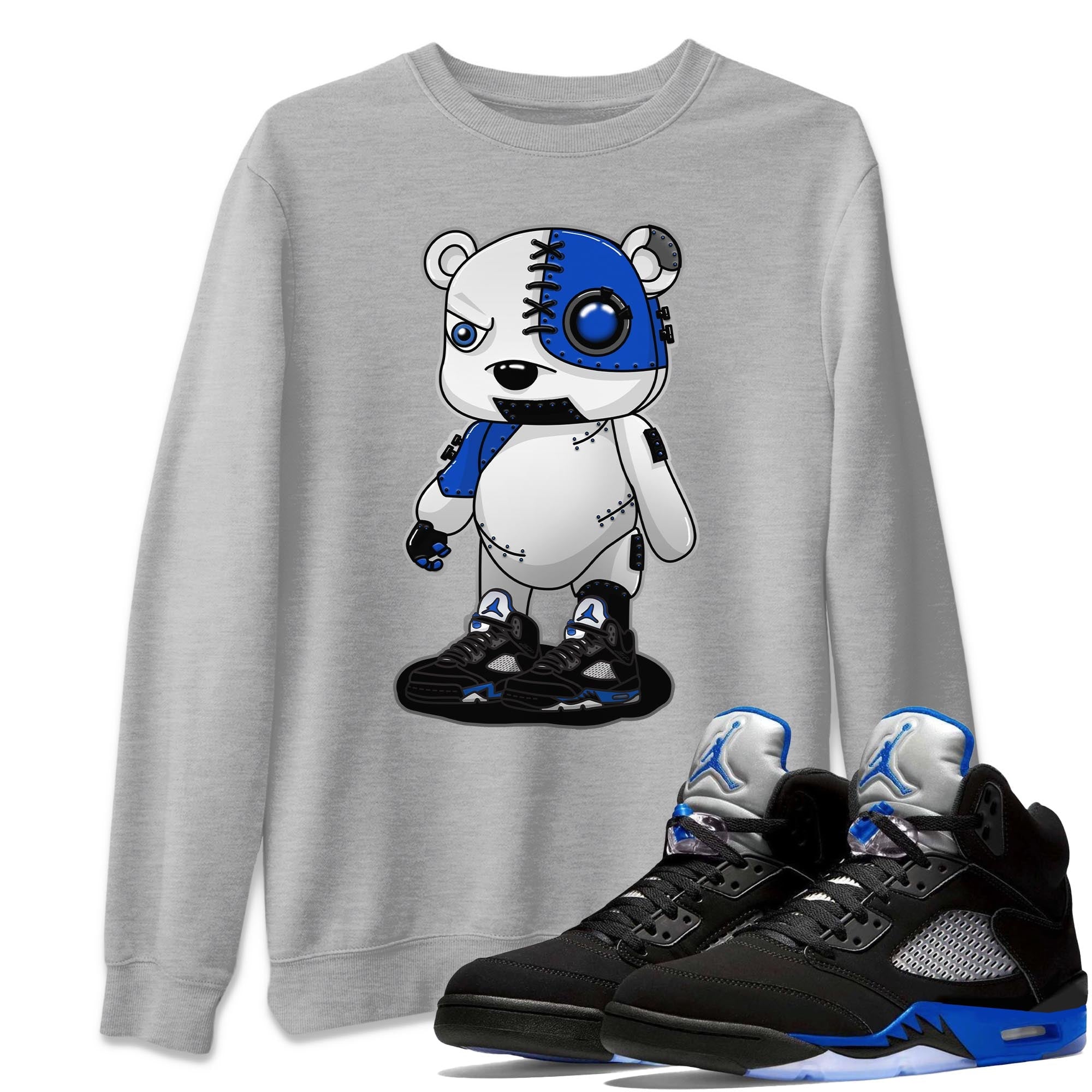 Cyborg Bear Unisex Tops - Air Jordan 5 Racer Blue