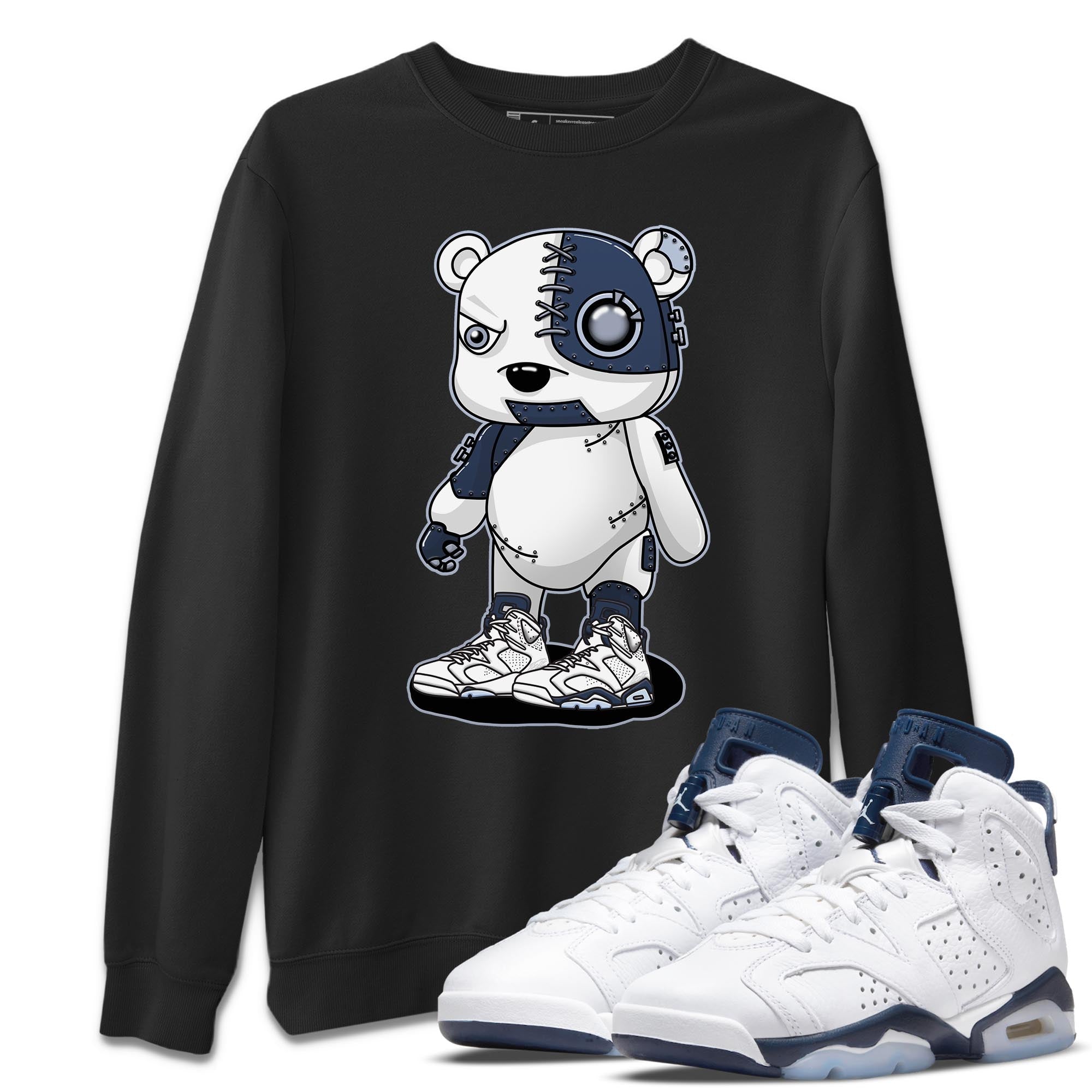 Cyborg Bear Unisex Tops - Air Jordan 6 Midnight Navy