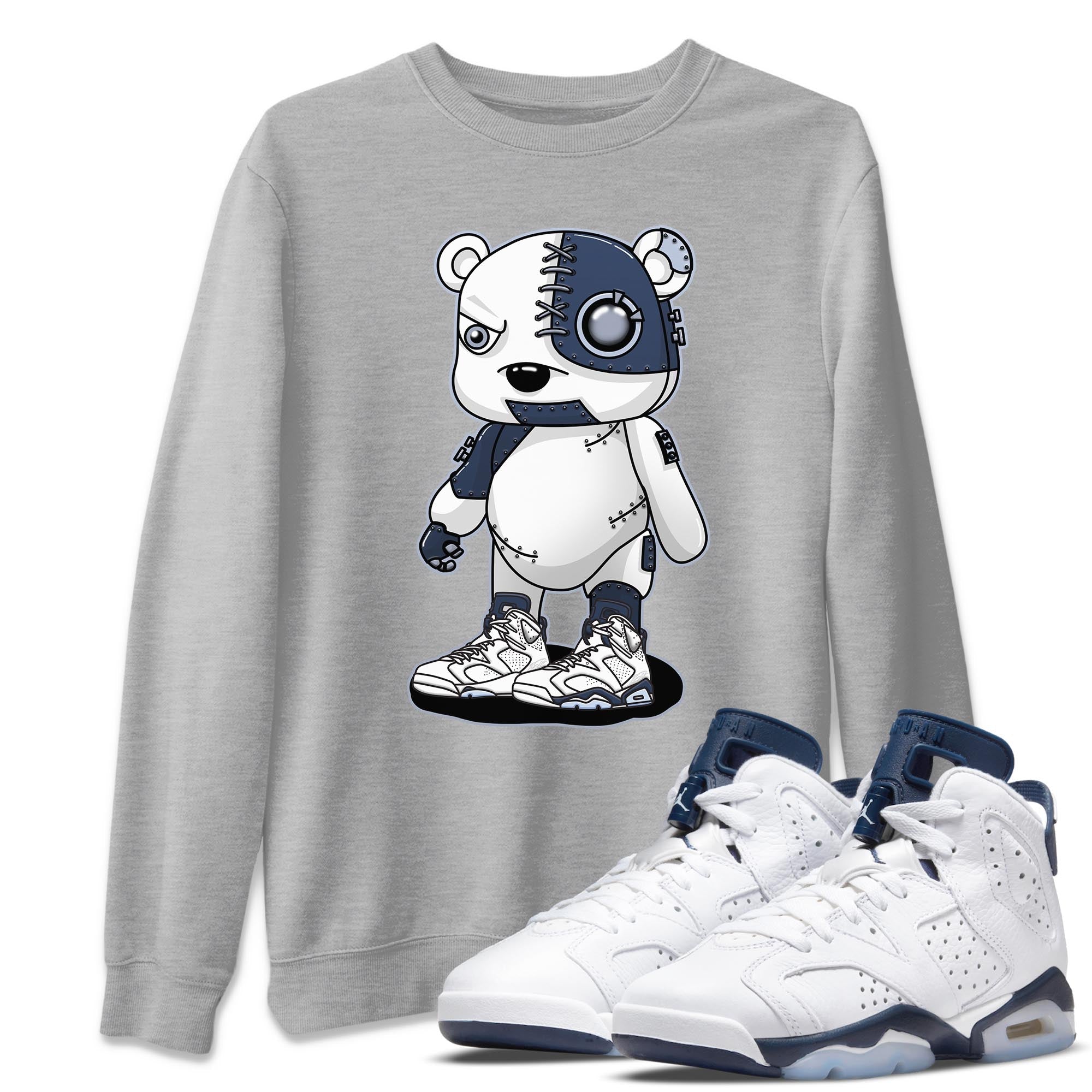 Cyborg Bear Unisex Tops - Air Jordan 6 Midnight Navy