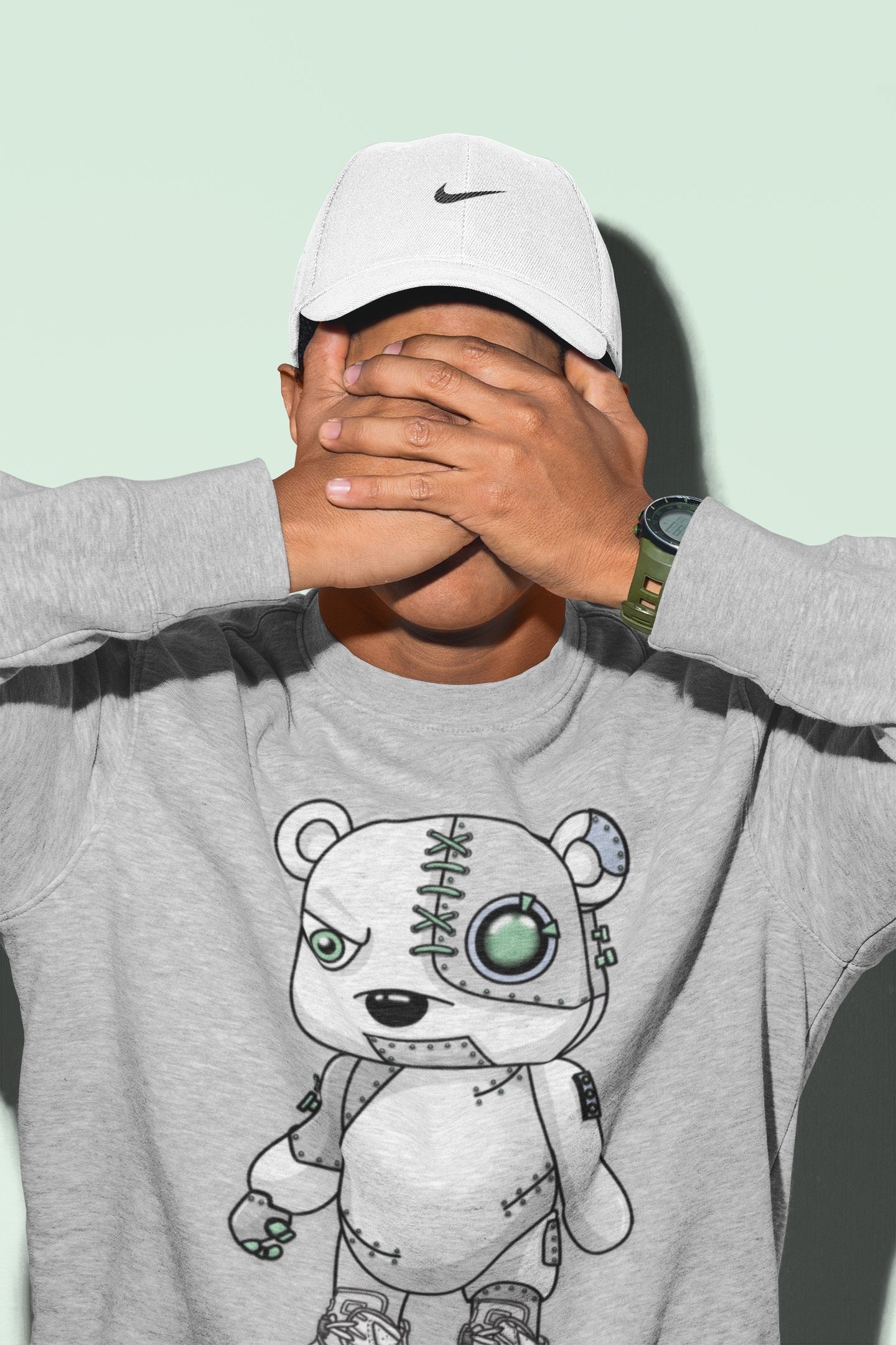 Cyborg Bear Unisex Tops - Air Jordan 6 Mint Foam