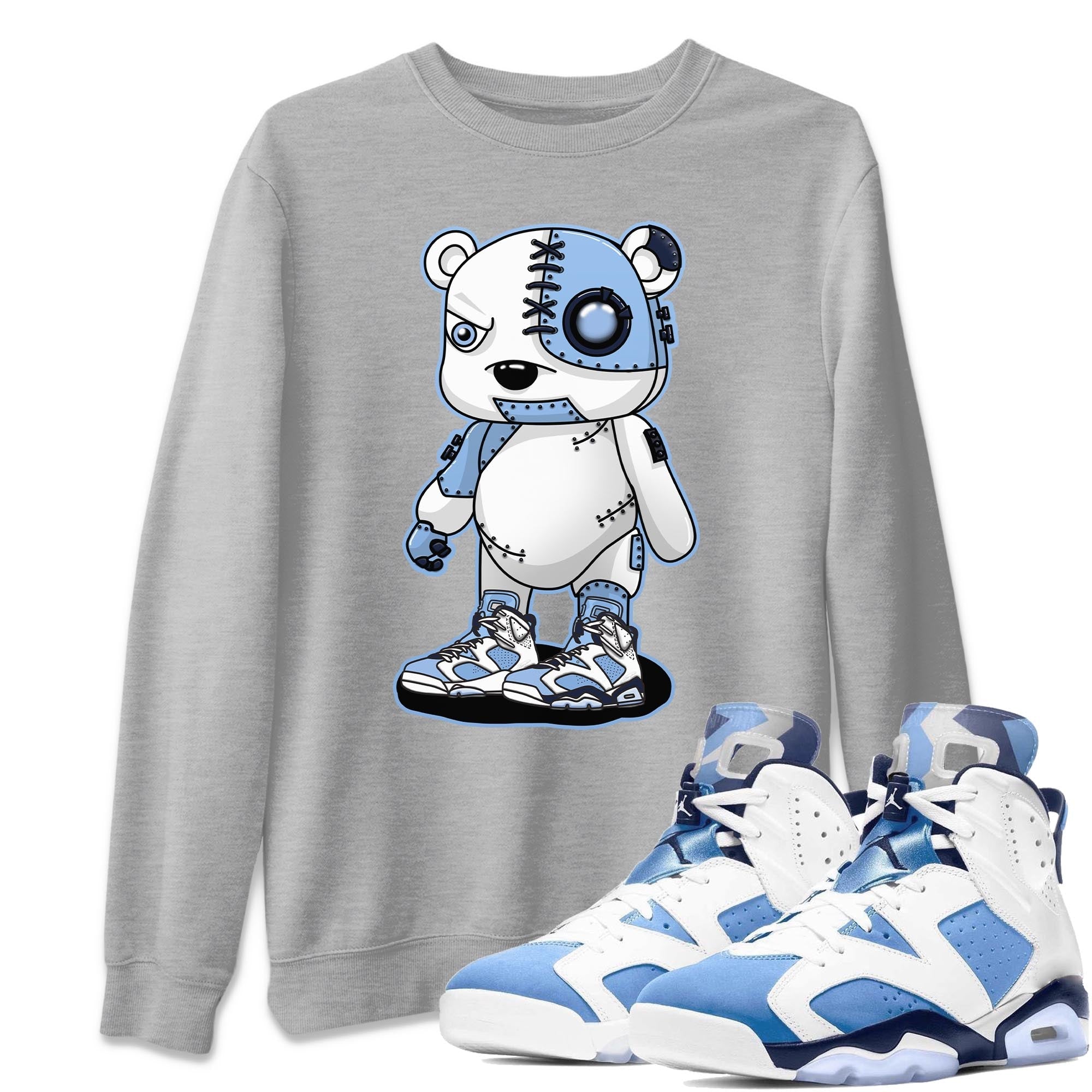 Cyborg Bear Unisex Tops - Air Jordan 6 UNC