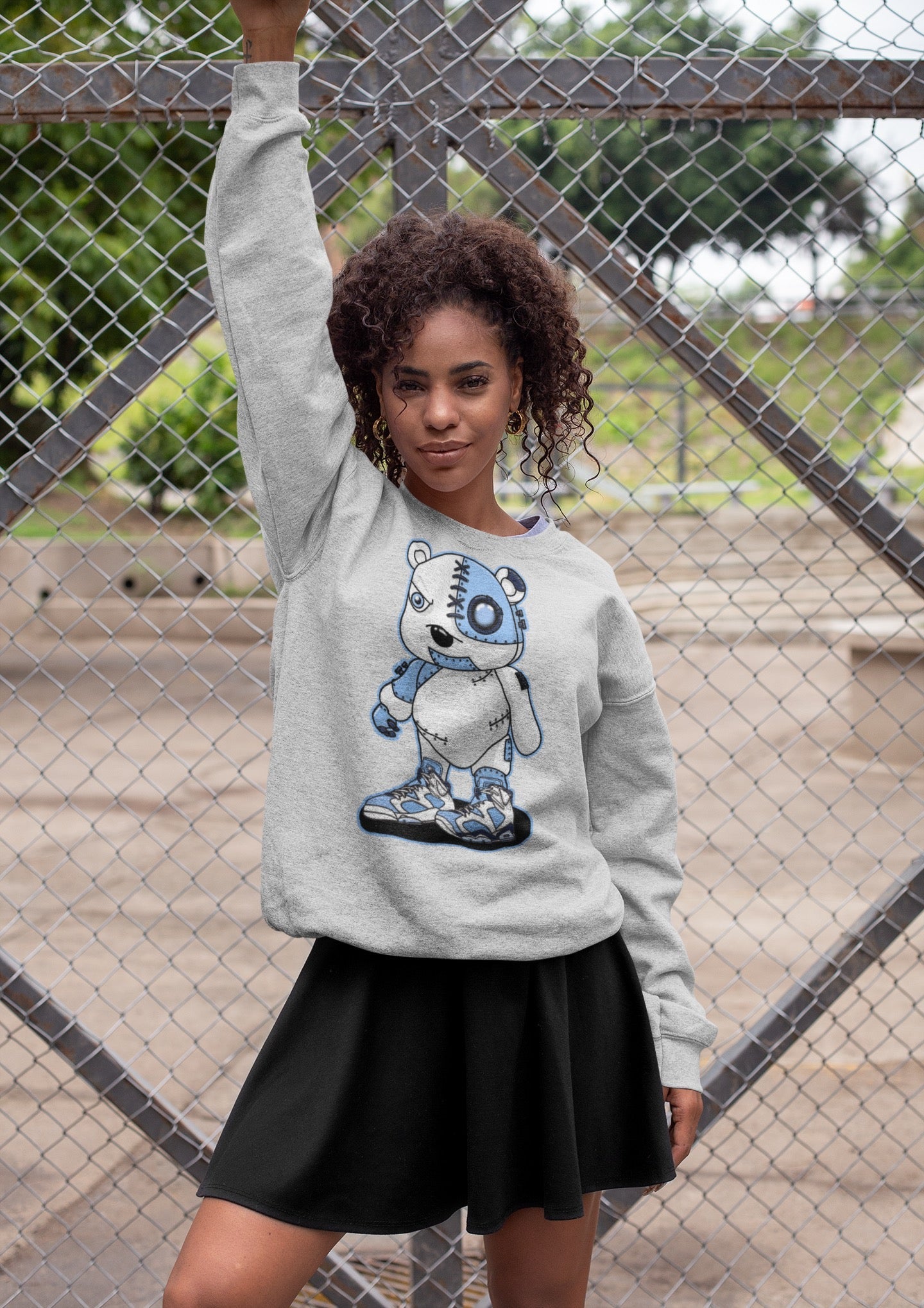 Cyborg Bear Unisex Tops - Air Jordan 6 UNC