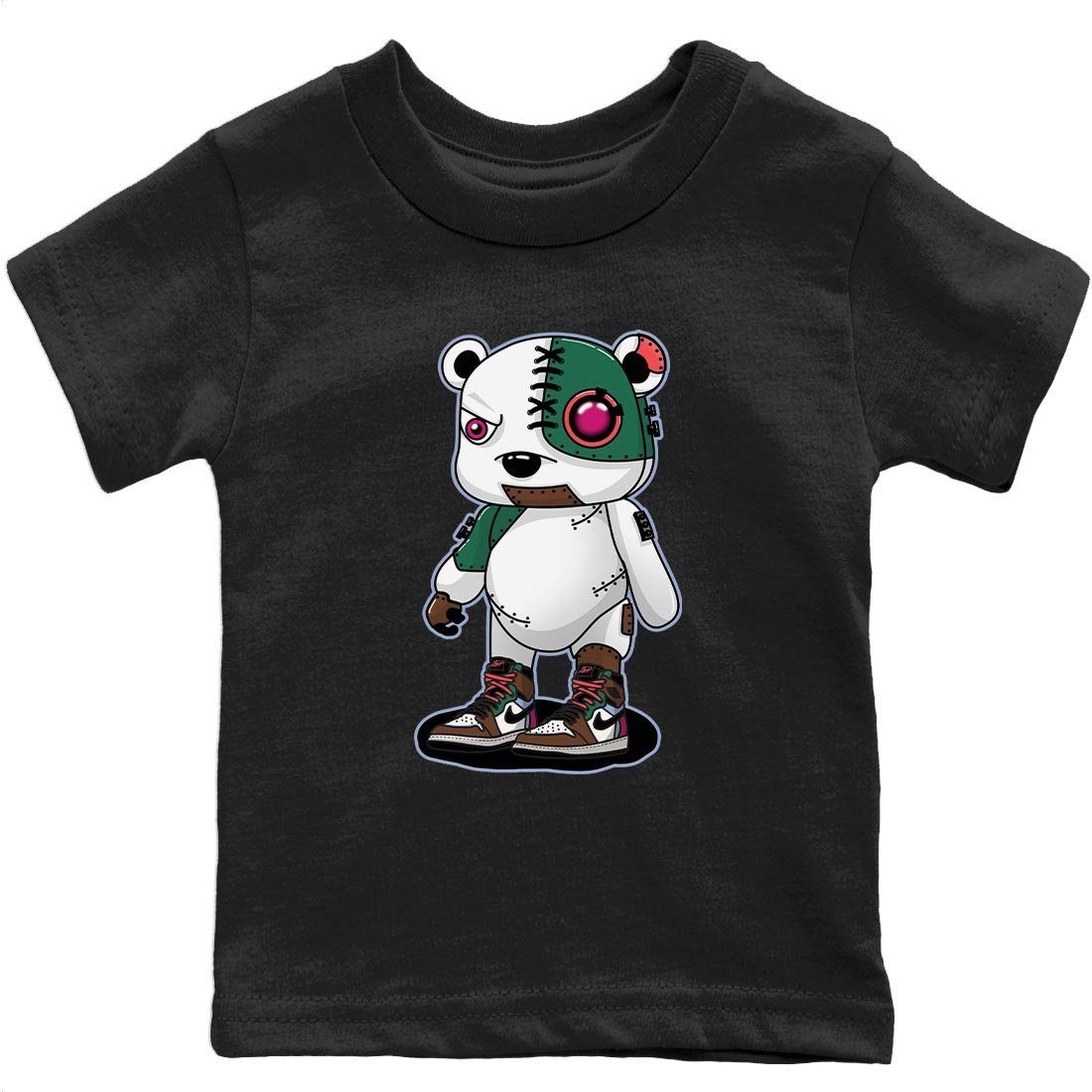 Cyborg Bear Kids Tops - Air Jordan 1 Hand Crafted