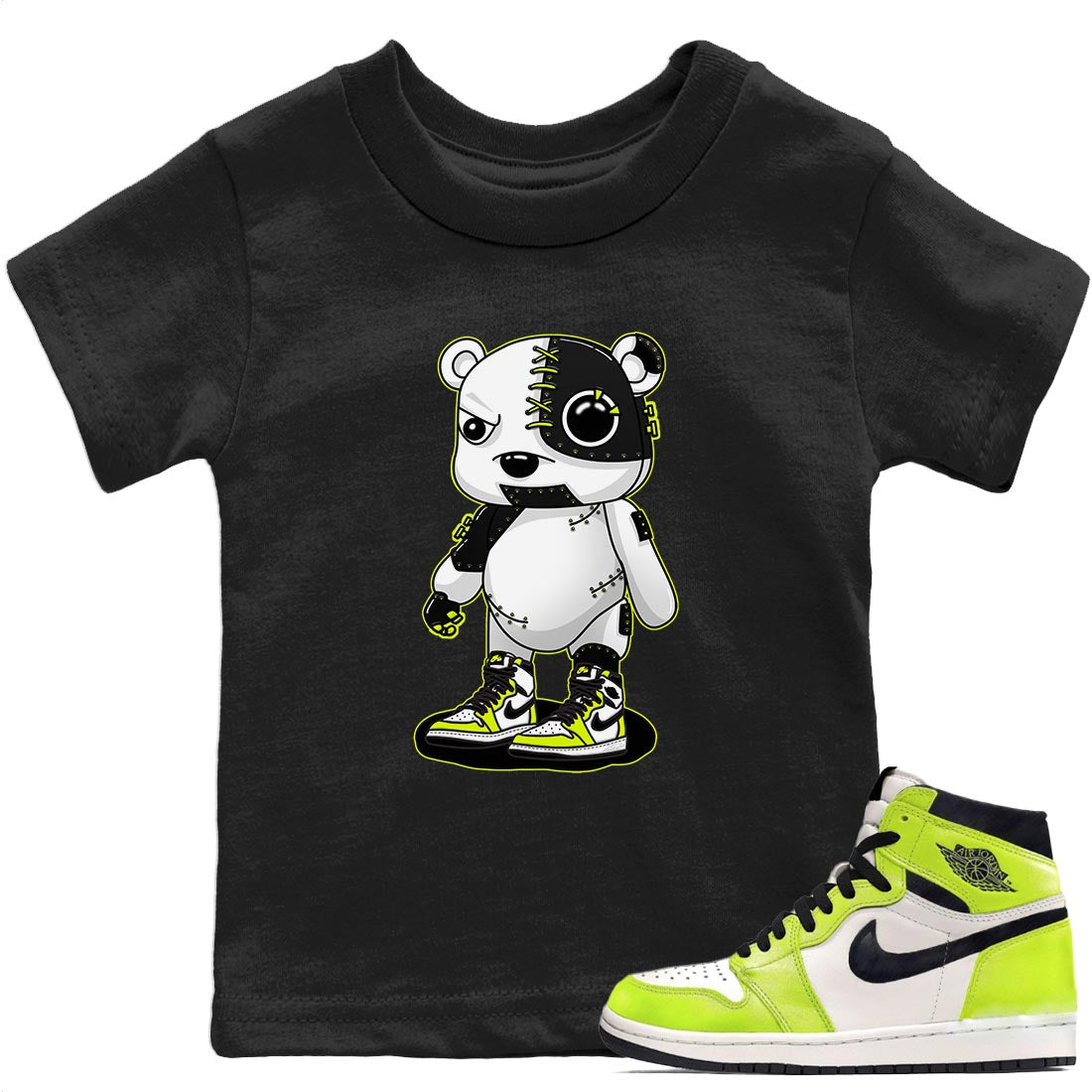 Cyborg Bear Kids Tops - Air Jordan 1 Visionaire