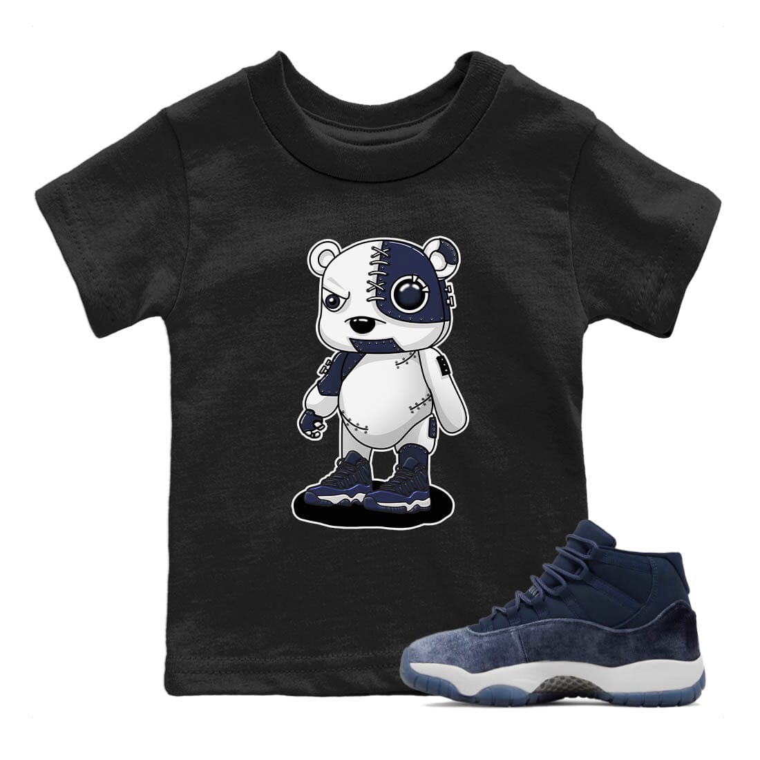 Cyborg Bear Kids Tops - Air Jordan 11 Midnight Navy
