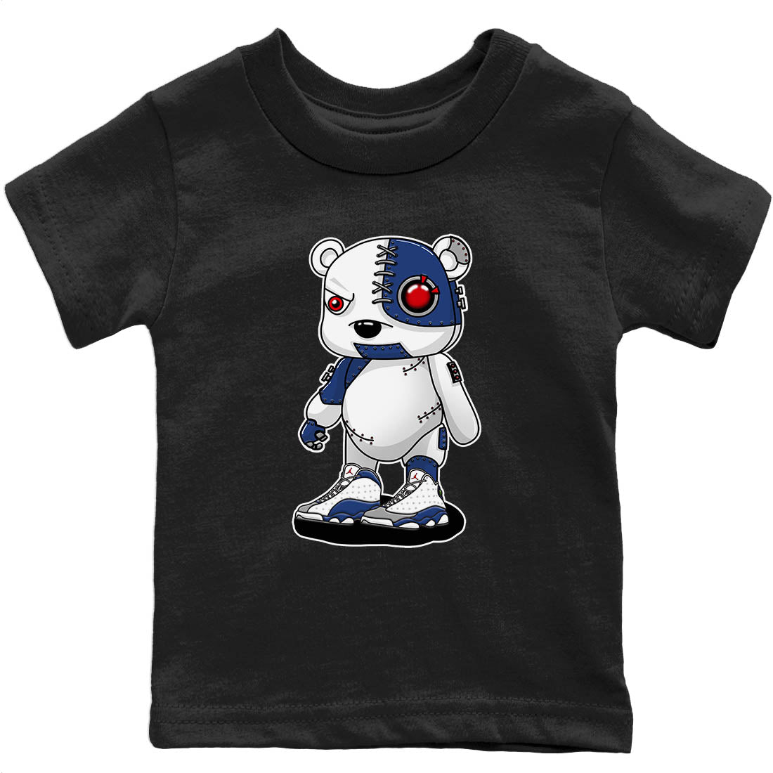 Cyborg Bear Kids Tops - Air Jordan 13 French Blue