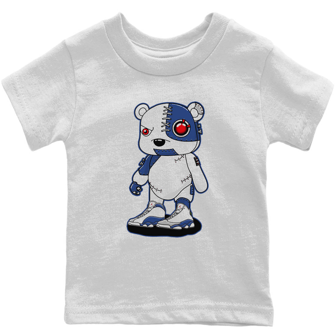 Cyborg Bear Kids Tops - Air Jordan 13 French Blue