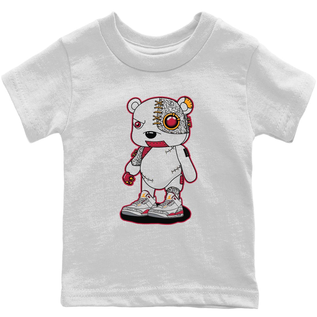 Cyborg Bear Kids Tops - Air Jordan 3 Cardinal