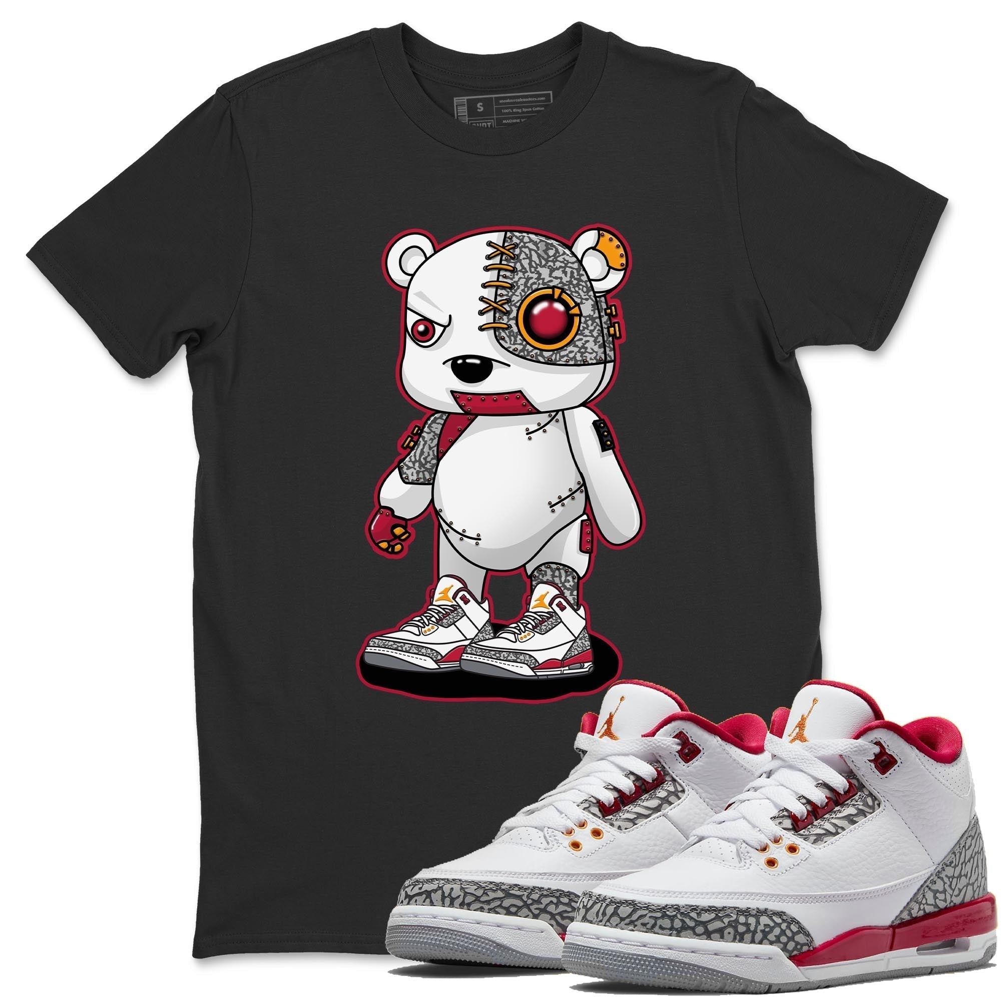 Cyborg Bear Unisex Tops - Air Jordan 3 Cardinal