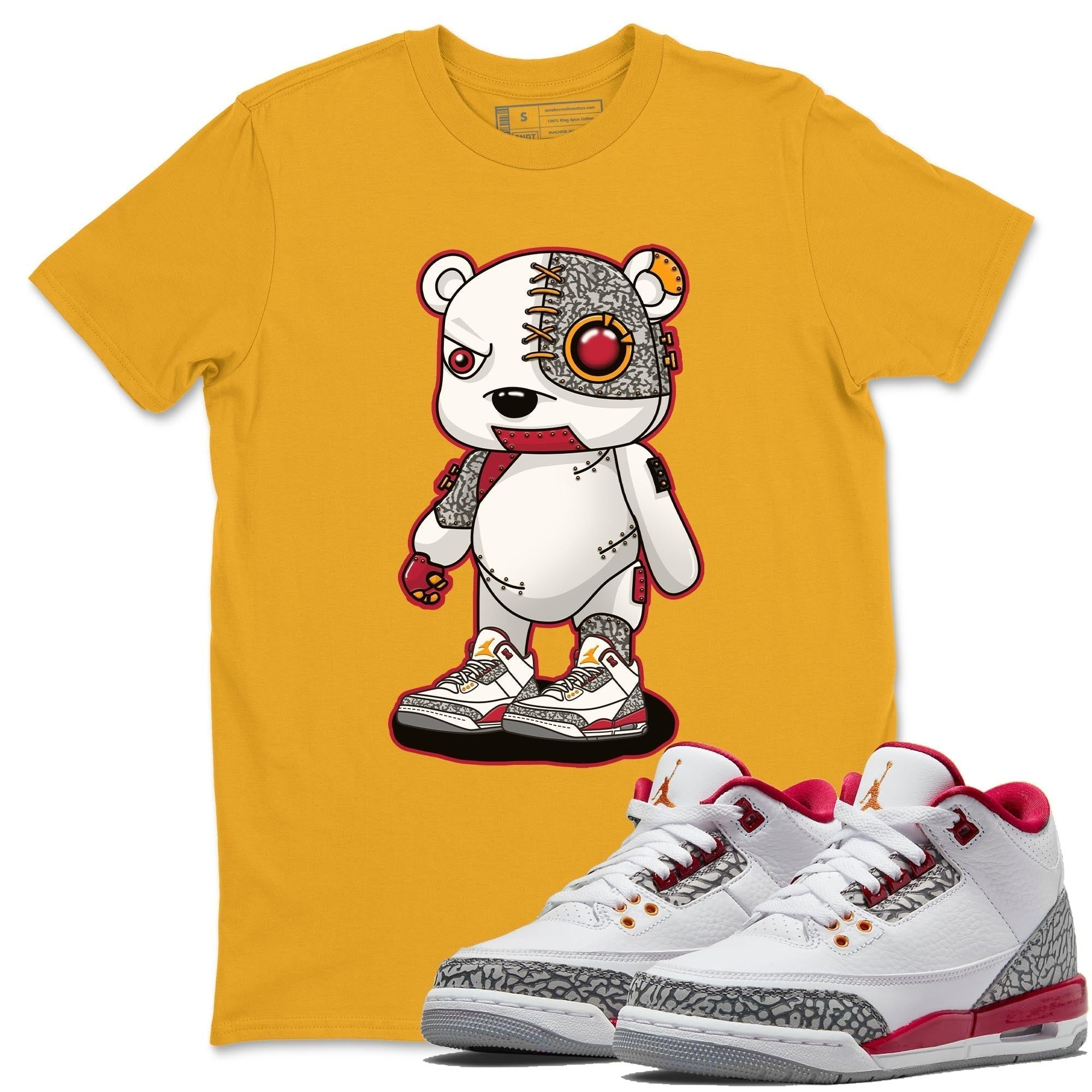 Cyborg Bear Unisex Tops - Air Jordan 3 Cardinal