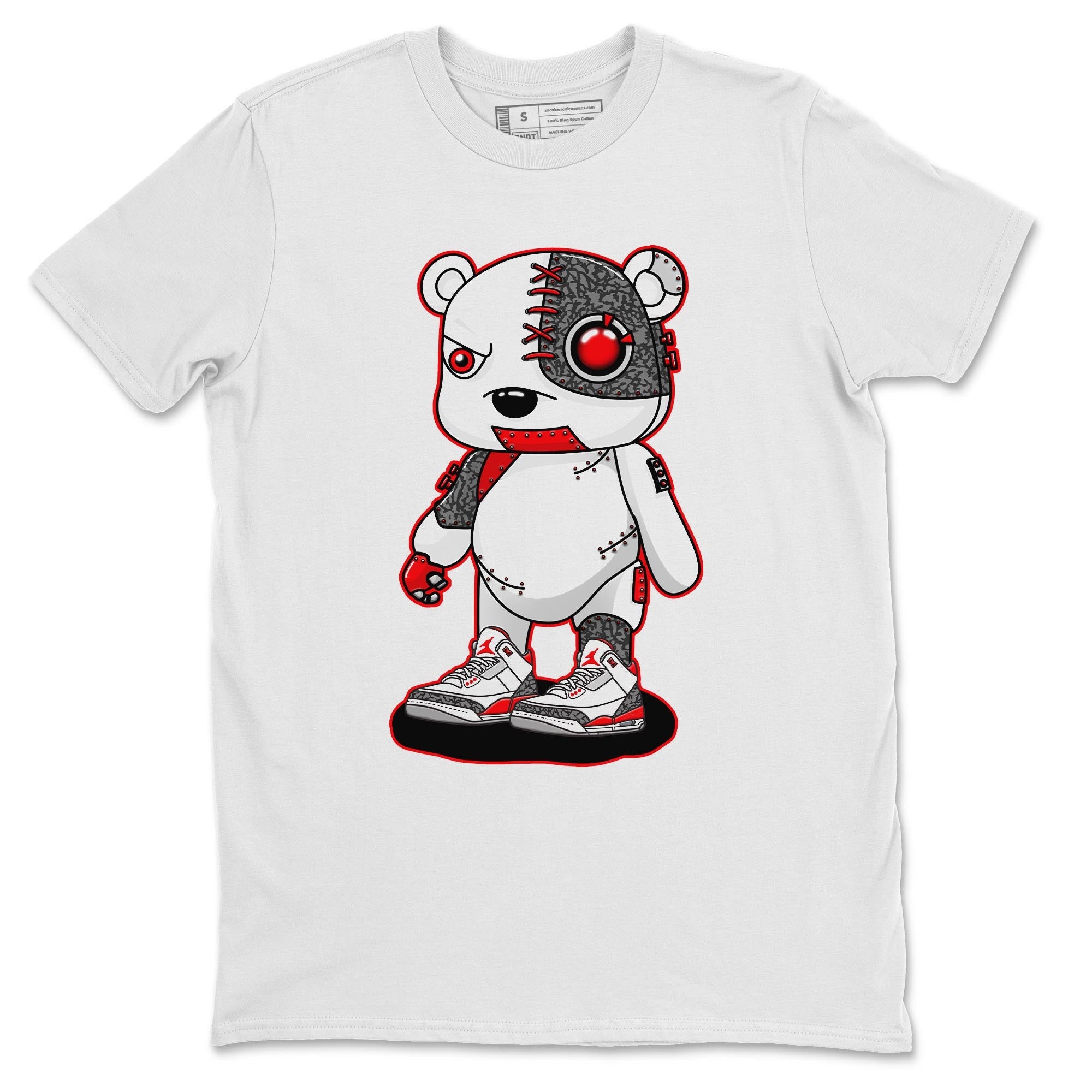 Cyborg Bear Unisex Tops - Air Jordan 3 Fire Red