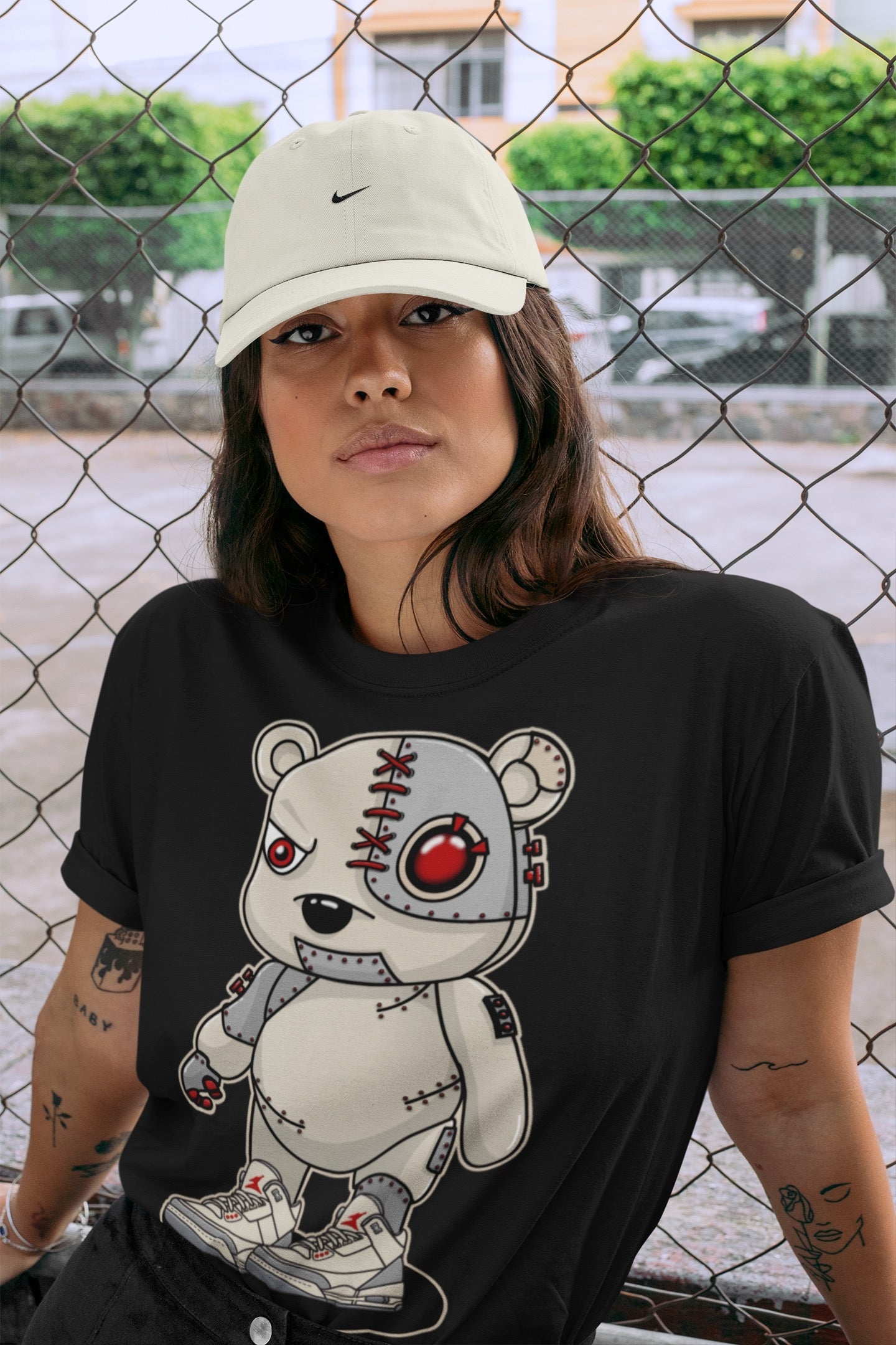 Cyborg Bear Unisex Tops - Air Jordan 3 Muslin