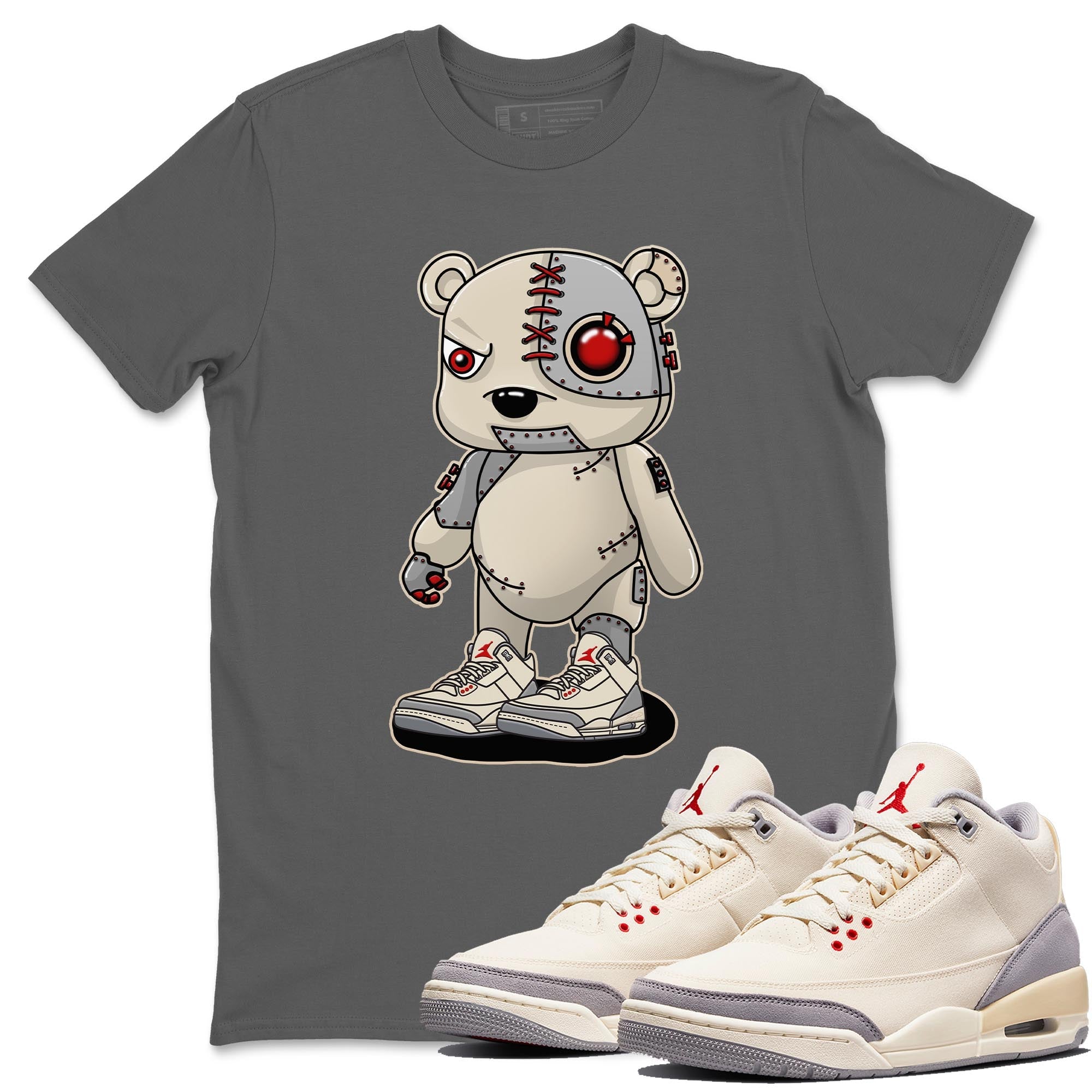 Cyborg Bear Unisex Tops - Air Jordan 3 Muslin