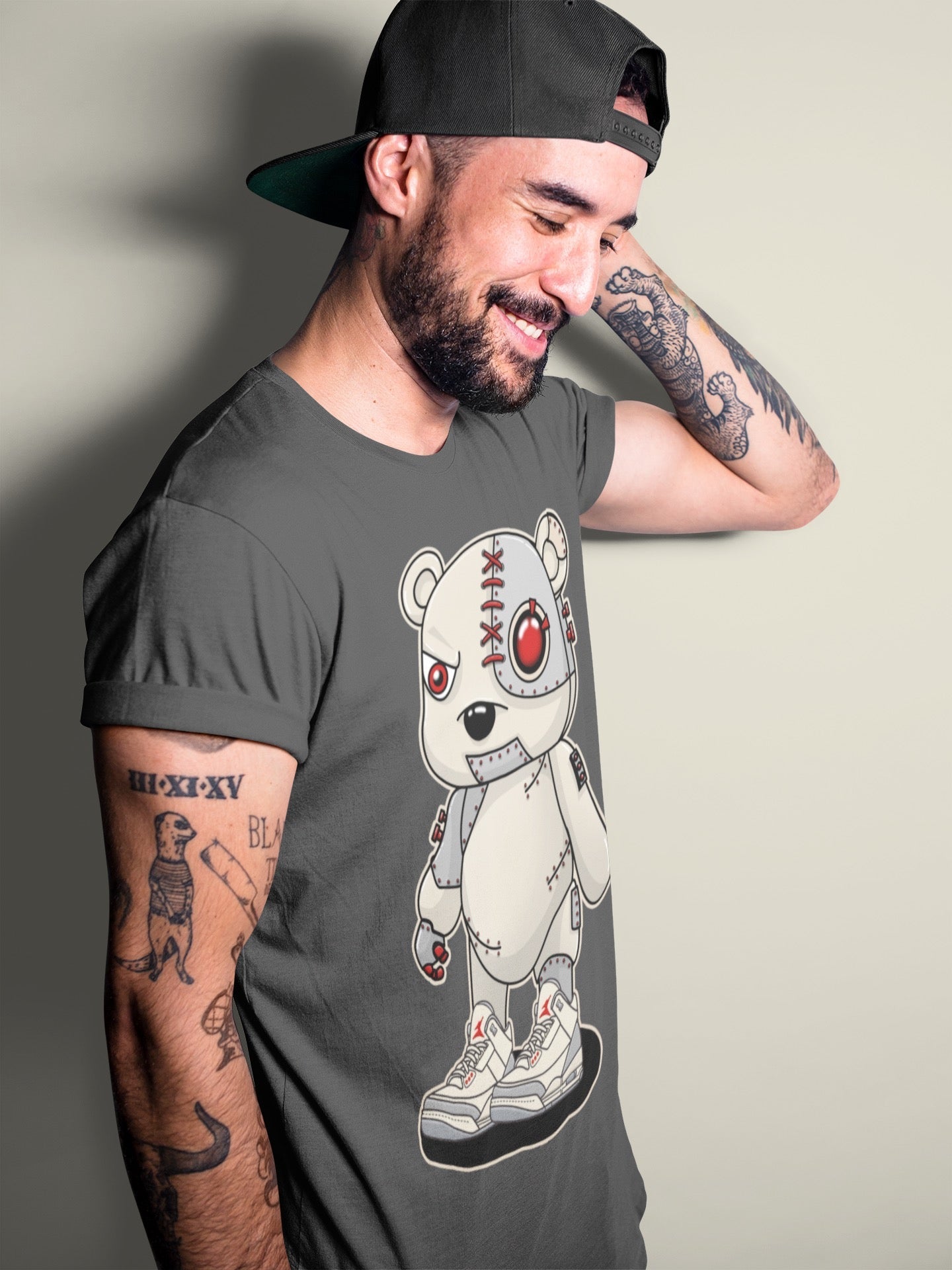 Cyborg Bear Unisex Tops - Air Jordan 3 Muslin
