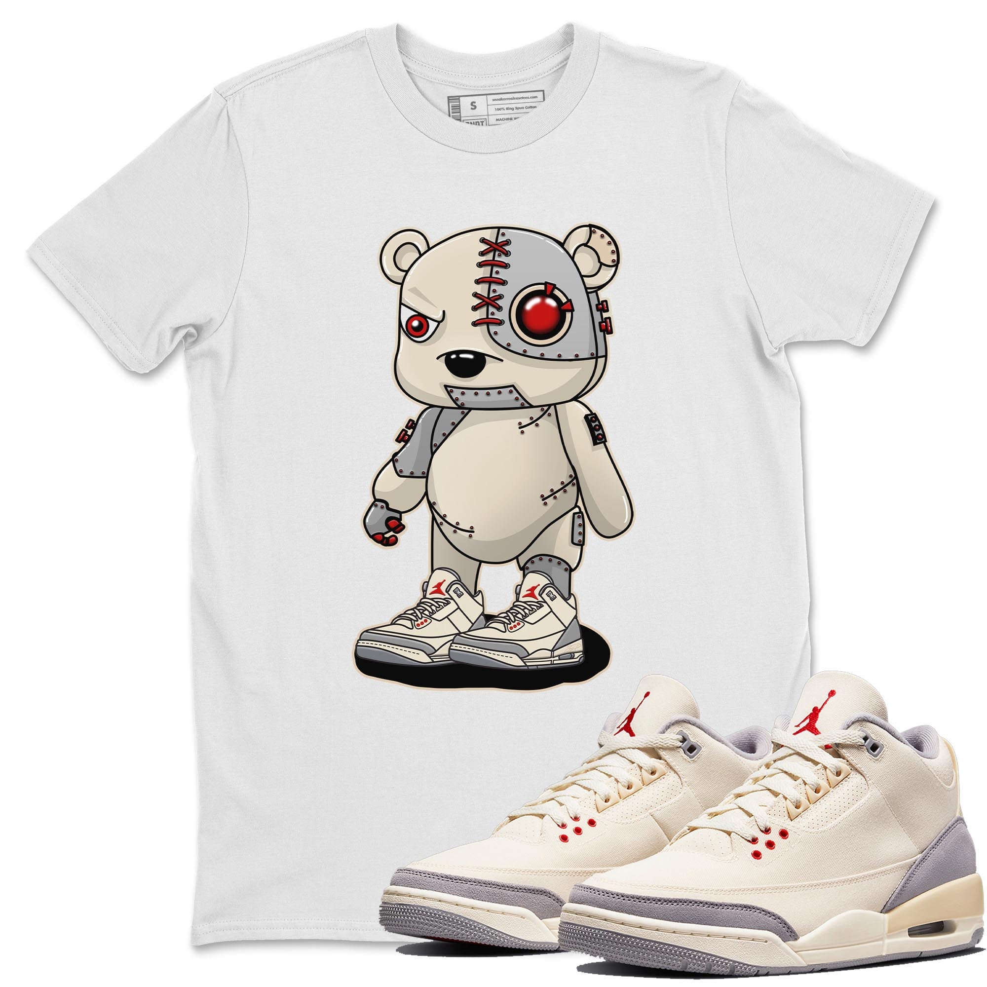 Cyborg Bear Unisex Tops - Air Jordan 3 Muslin