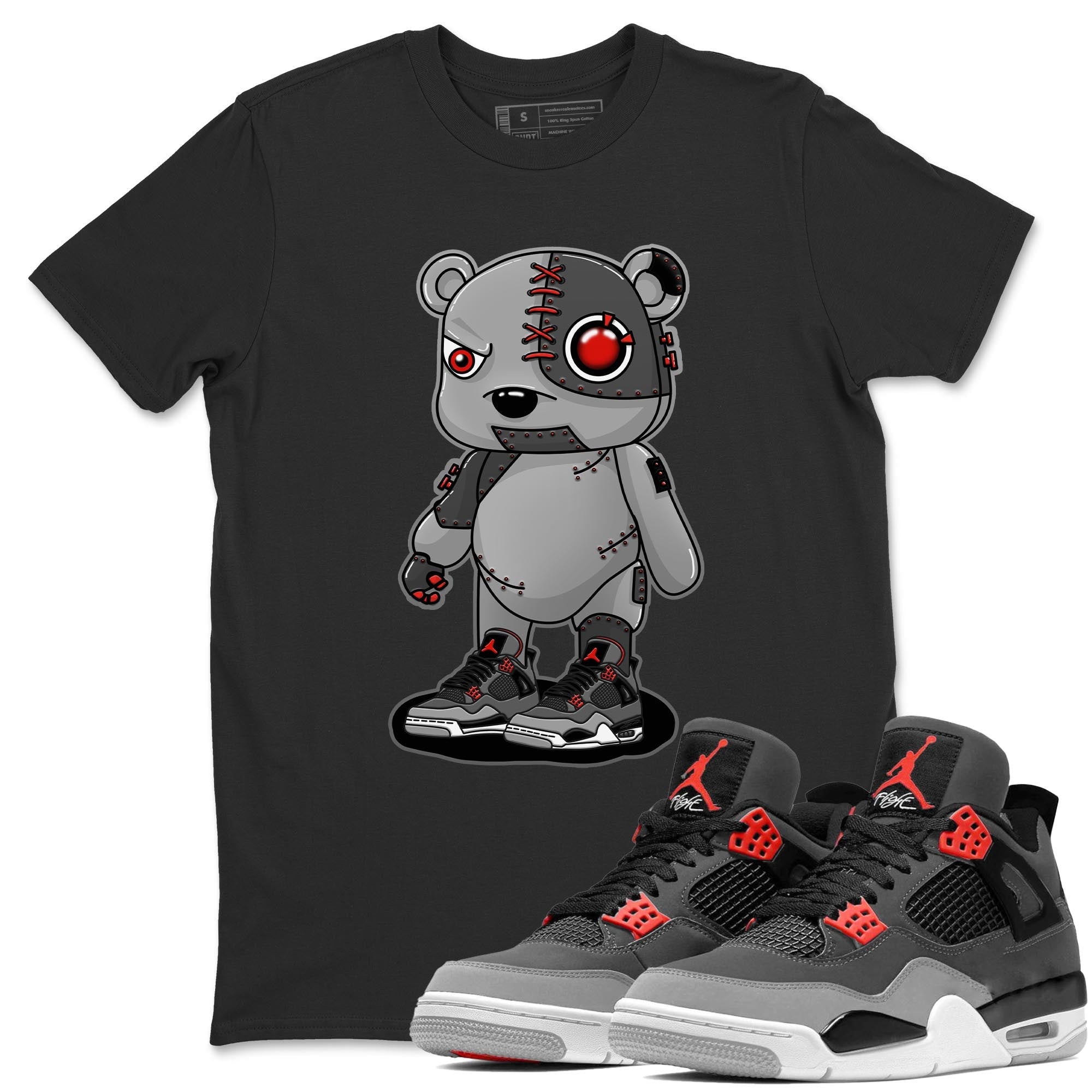Cyborg Bear Unisex Tops - Air Jordan 4 Infrared