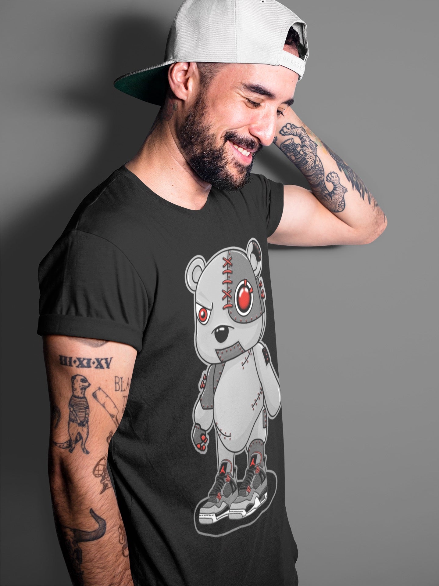 Cyborg Bear Unisex Tops - Air Jordan 4 Infrared