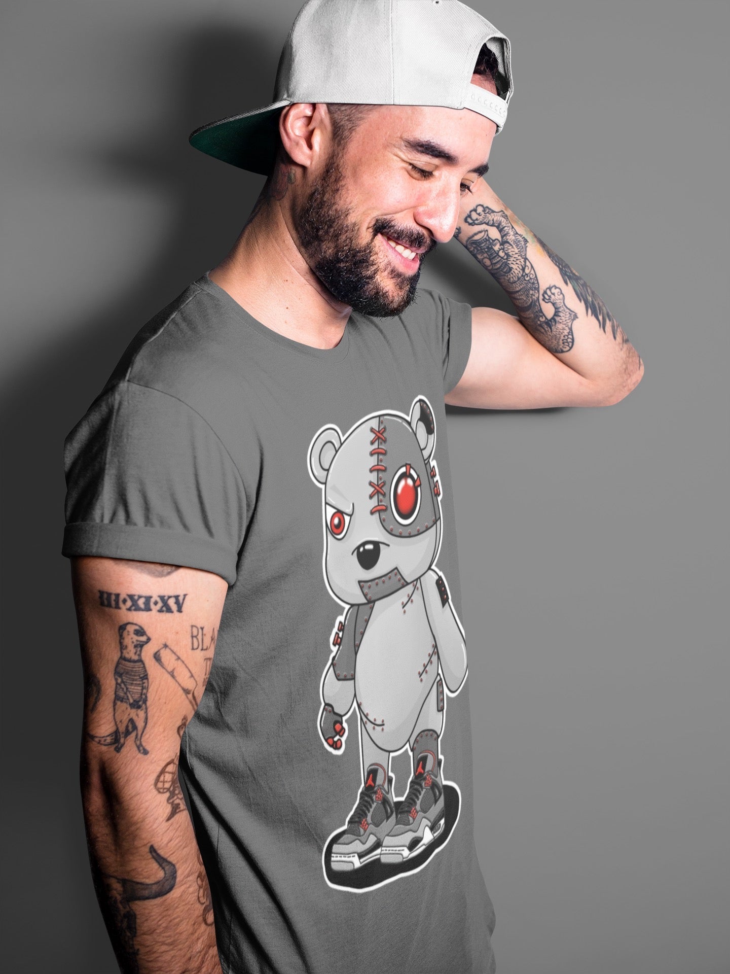 Cyborg Bear Unisex Tops - Air Jordan 4 Infrared