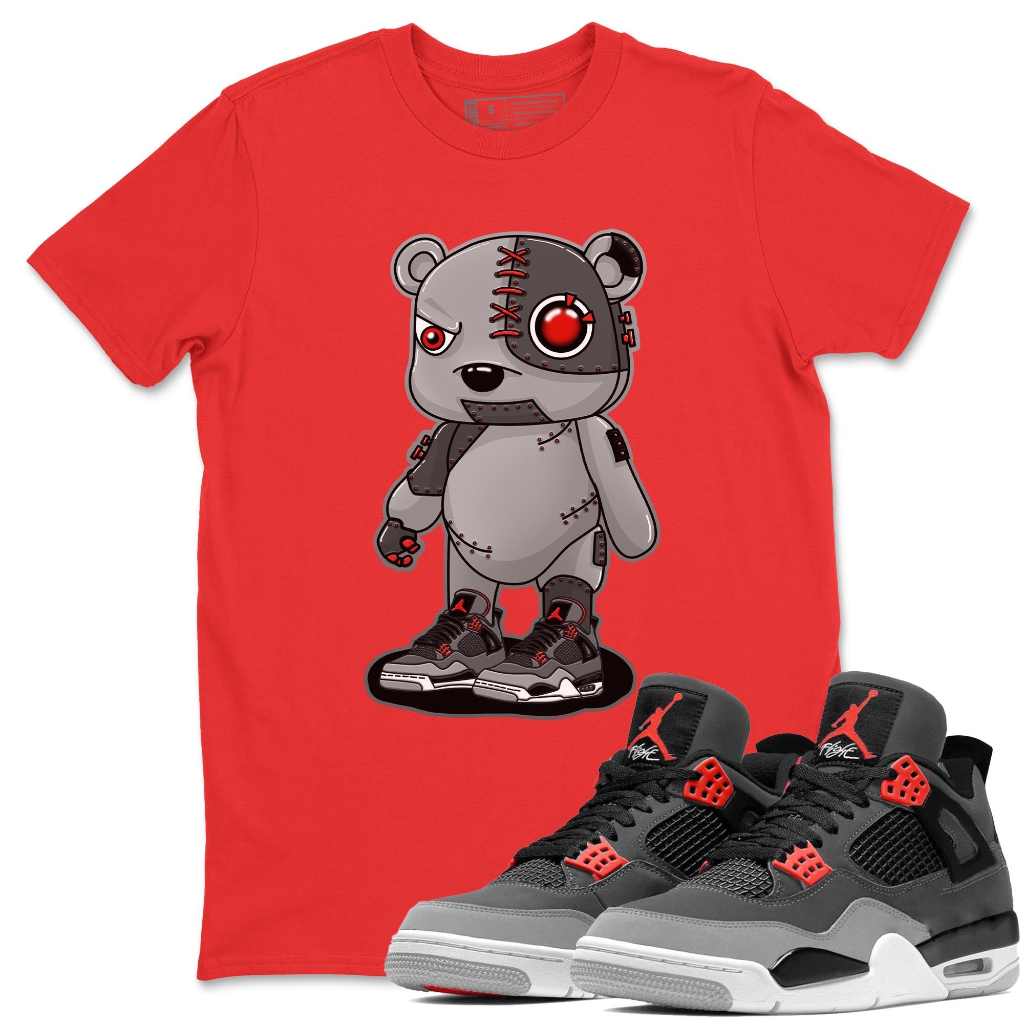 Cyborg Bear Unisex Tops - Air Jordan 4 Infrared