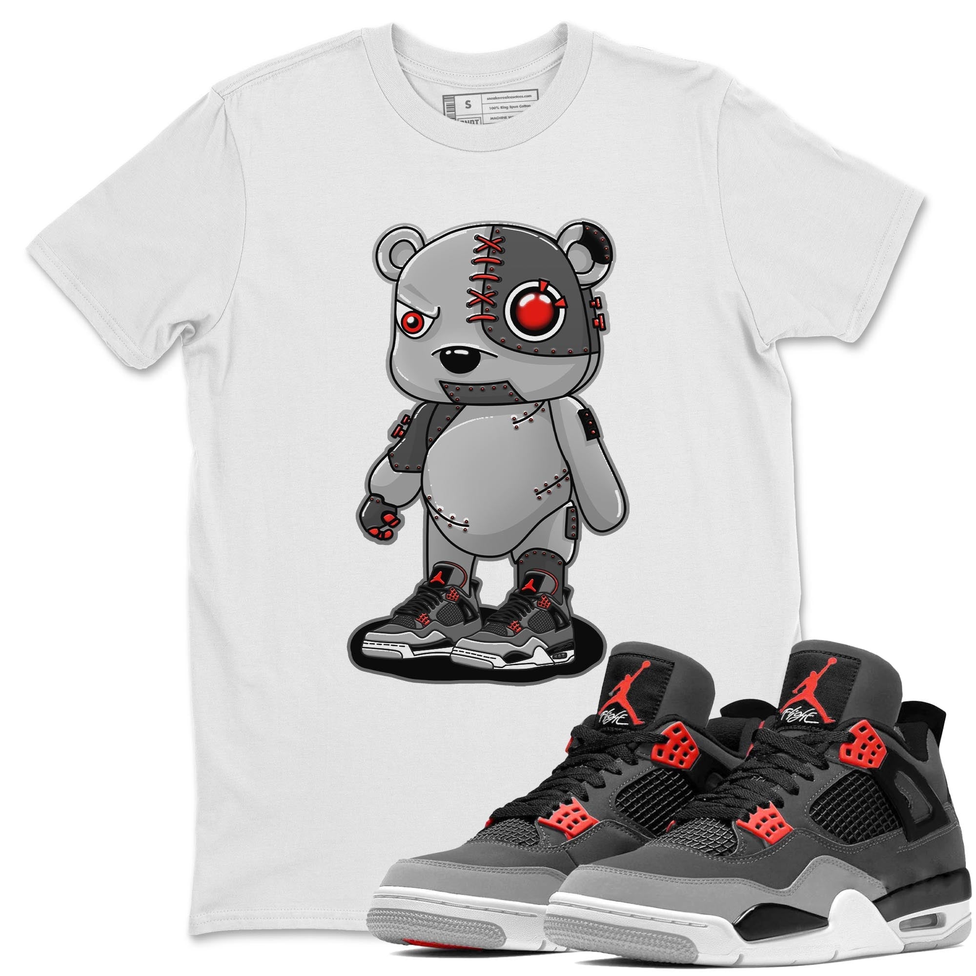 Cyborg Bear Unisex Tops - Air Jordan 4 Infrared