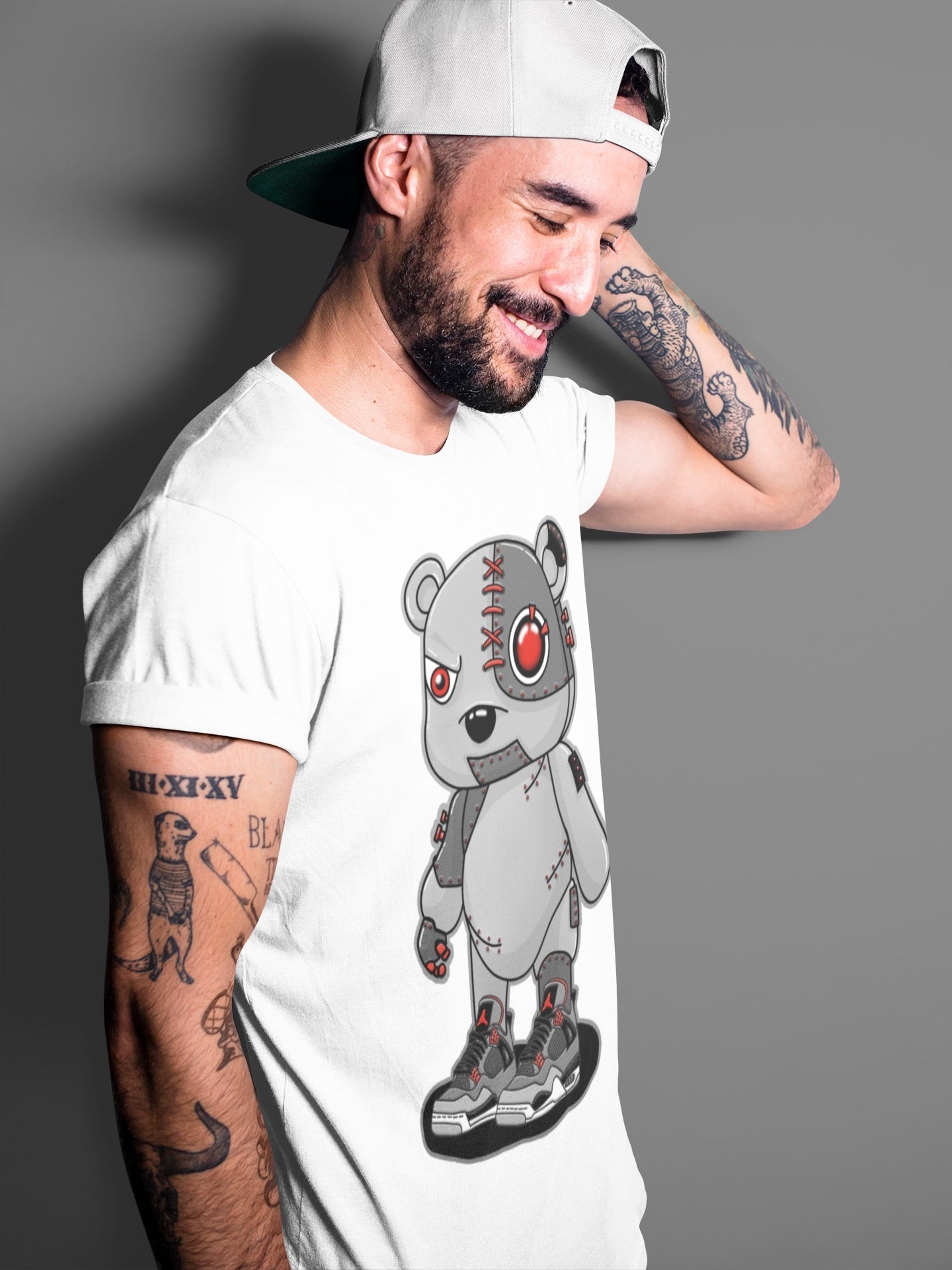 Cyborg Bear Unisex Tops - Air Jordan 4 Infrared