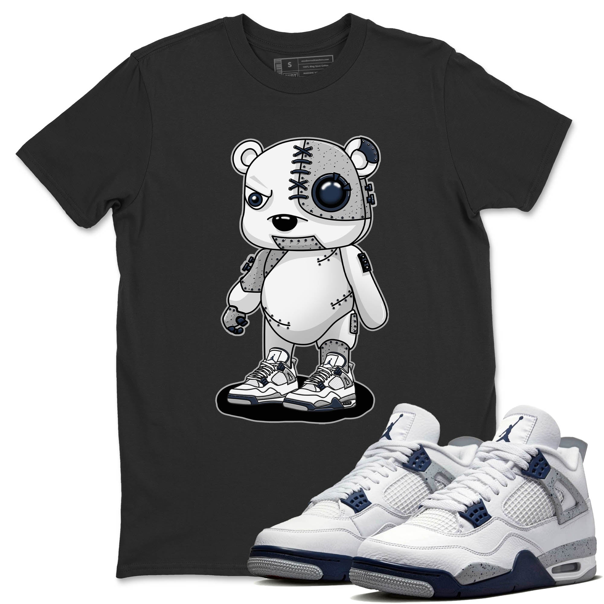 Cyborg Bear Unisex Tops - Air Jordan 4 Midnight Navy