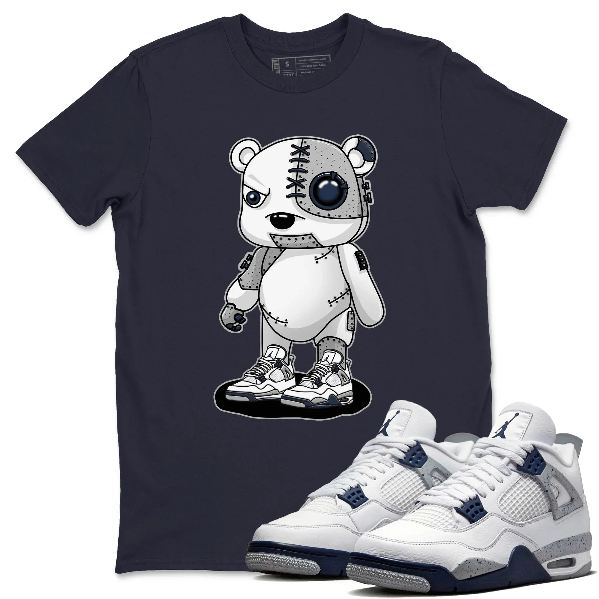 Cyborg Bear Unisex Tops - Air Jordan 4 Midnight Navy