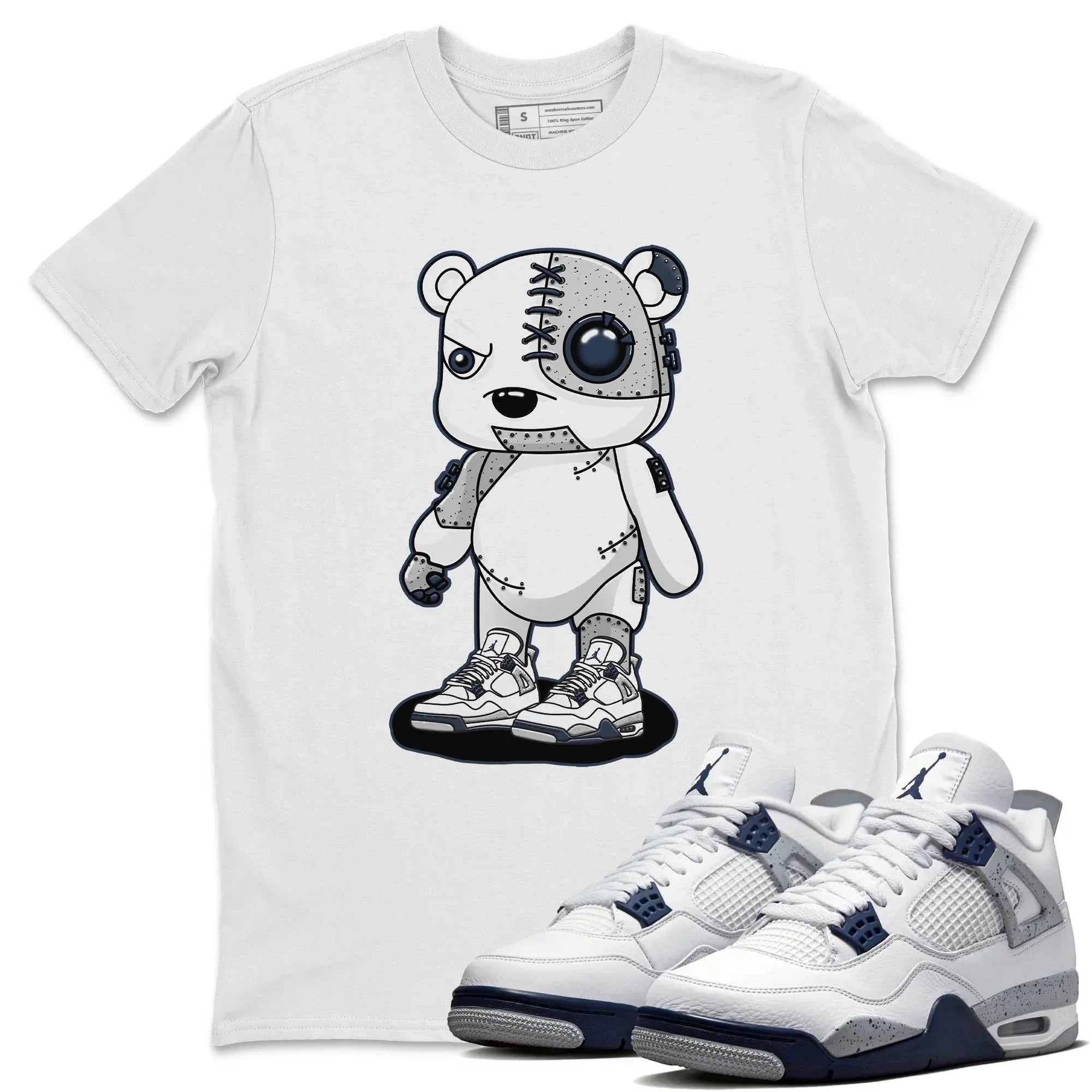 Cyborg Bear Unisex Tops - Air Jordan 4 Midnight Navy
