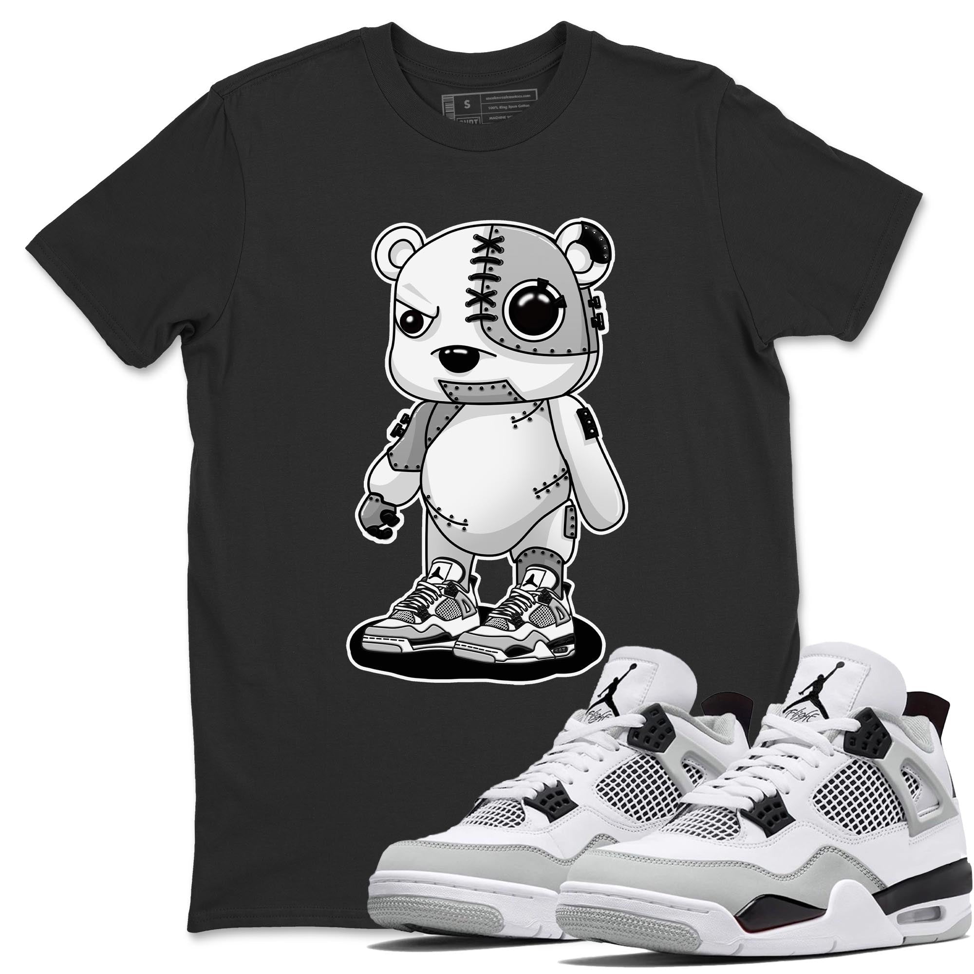 Cyborg Bear Unisex Tops - Air Jordan 4 Military Black