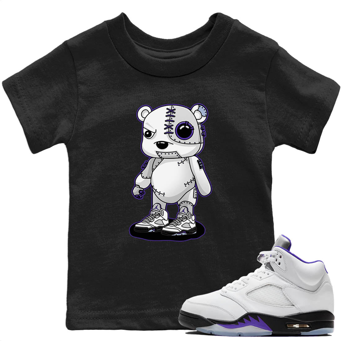 Cyborg Bear Kids Tops - Air Jordan 5 Concord